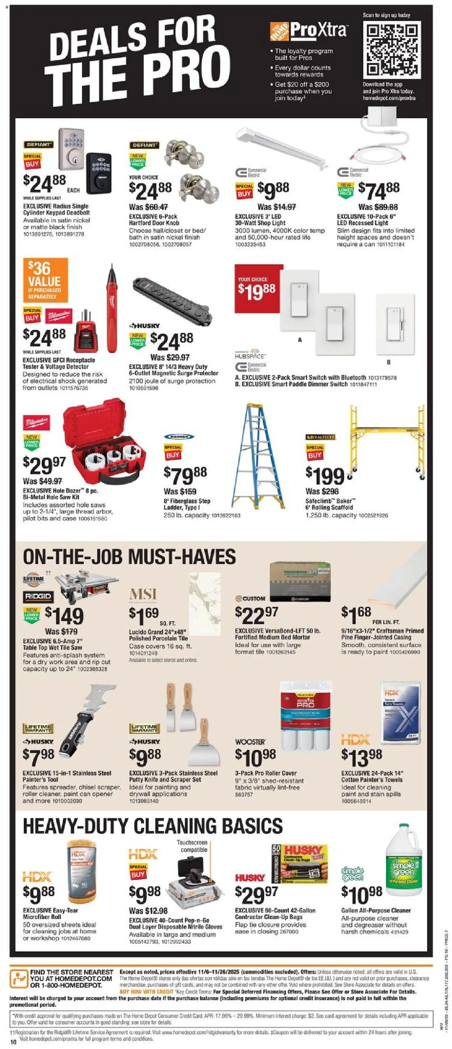 Home Depot Local Ad - PA - valid from 06.11.2025 | Page: 10 | Products: Opener, Table, Scaffold, Chisel