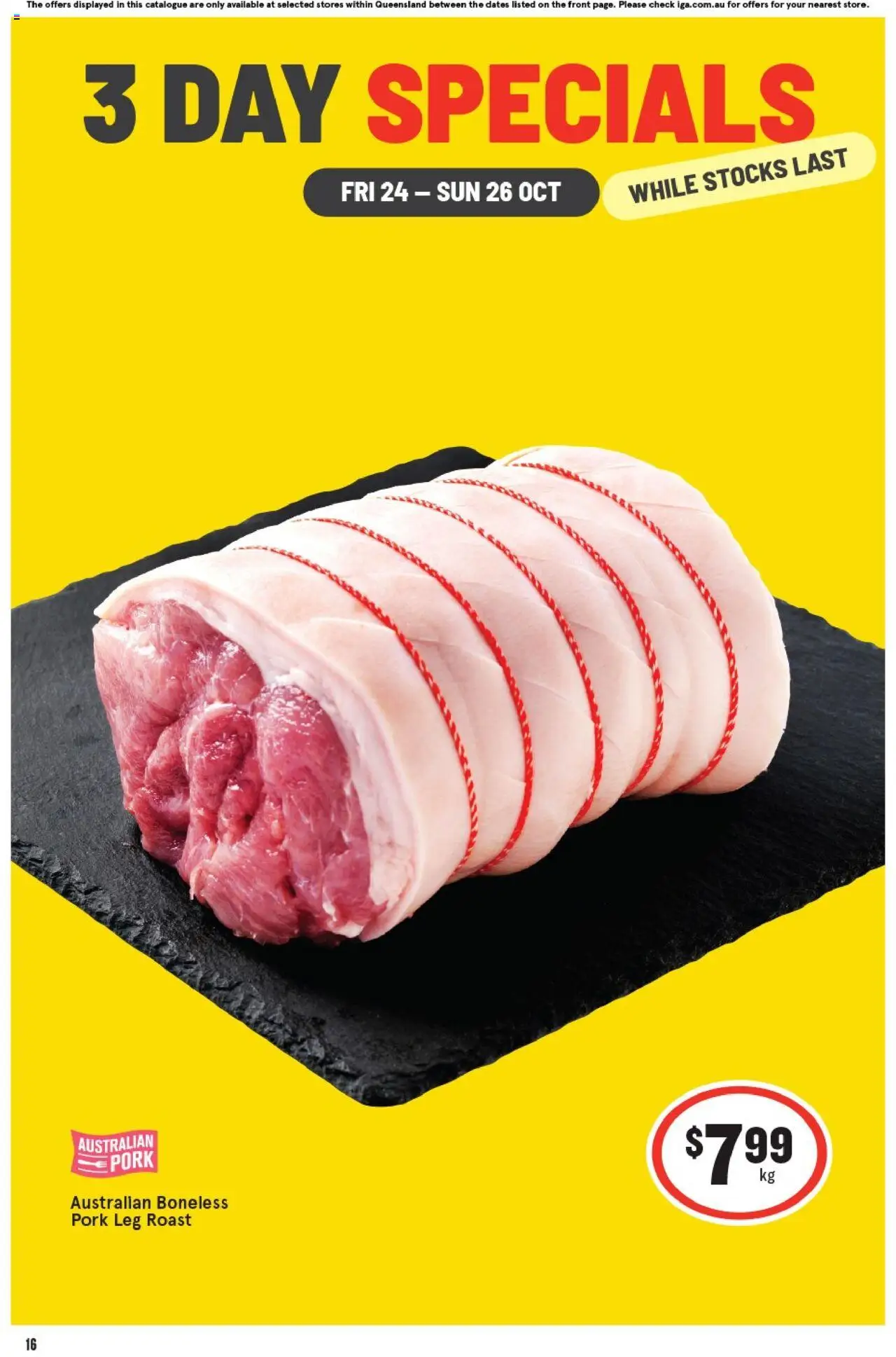 IGA catalogue - valid from 24.10.2025 | Page: 1 | Products: Pork