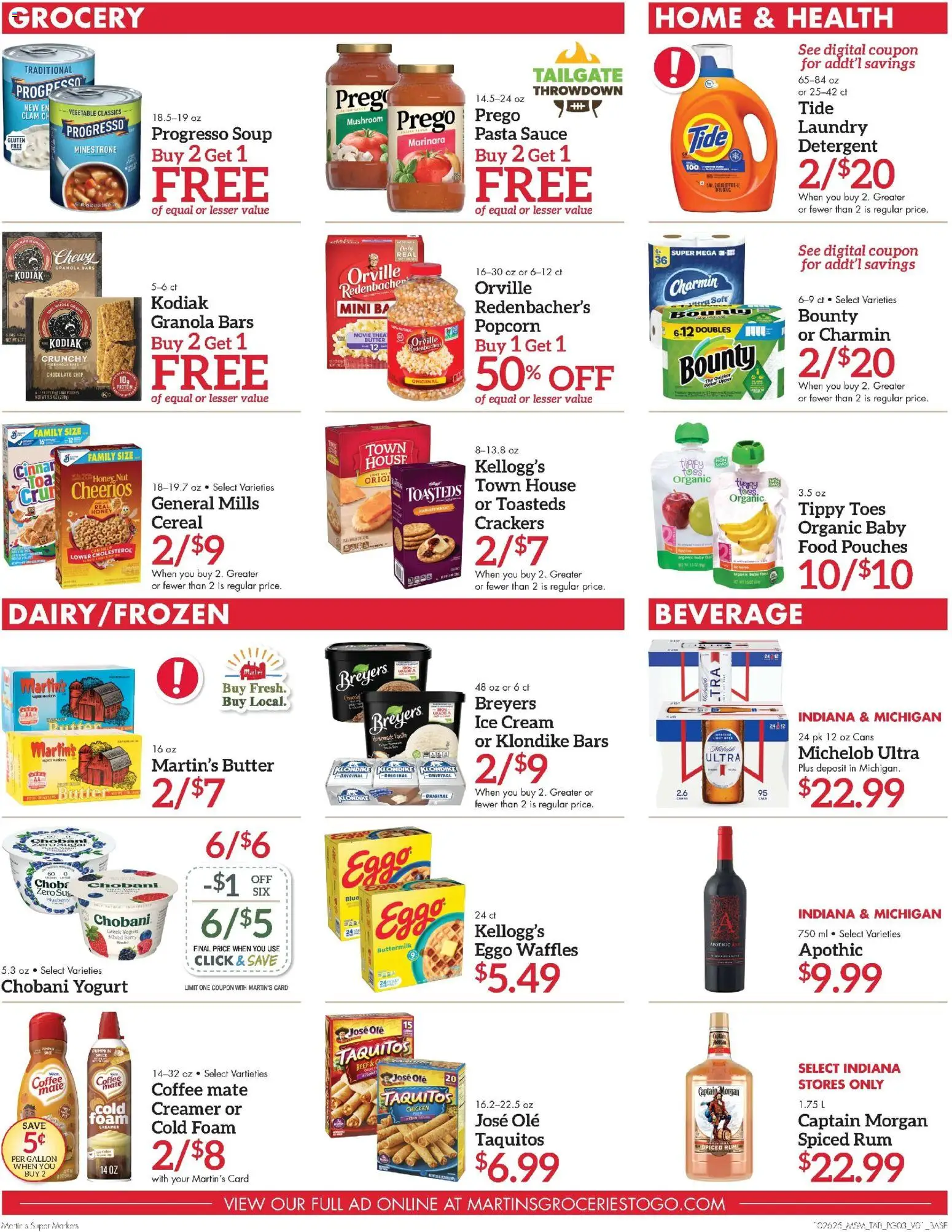 Martin’s Weekly Ad - valid from 26.10.2025 | Page: 3 | Products: Detergent, Baby food, Pumpkin, Chocolate Chip