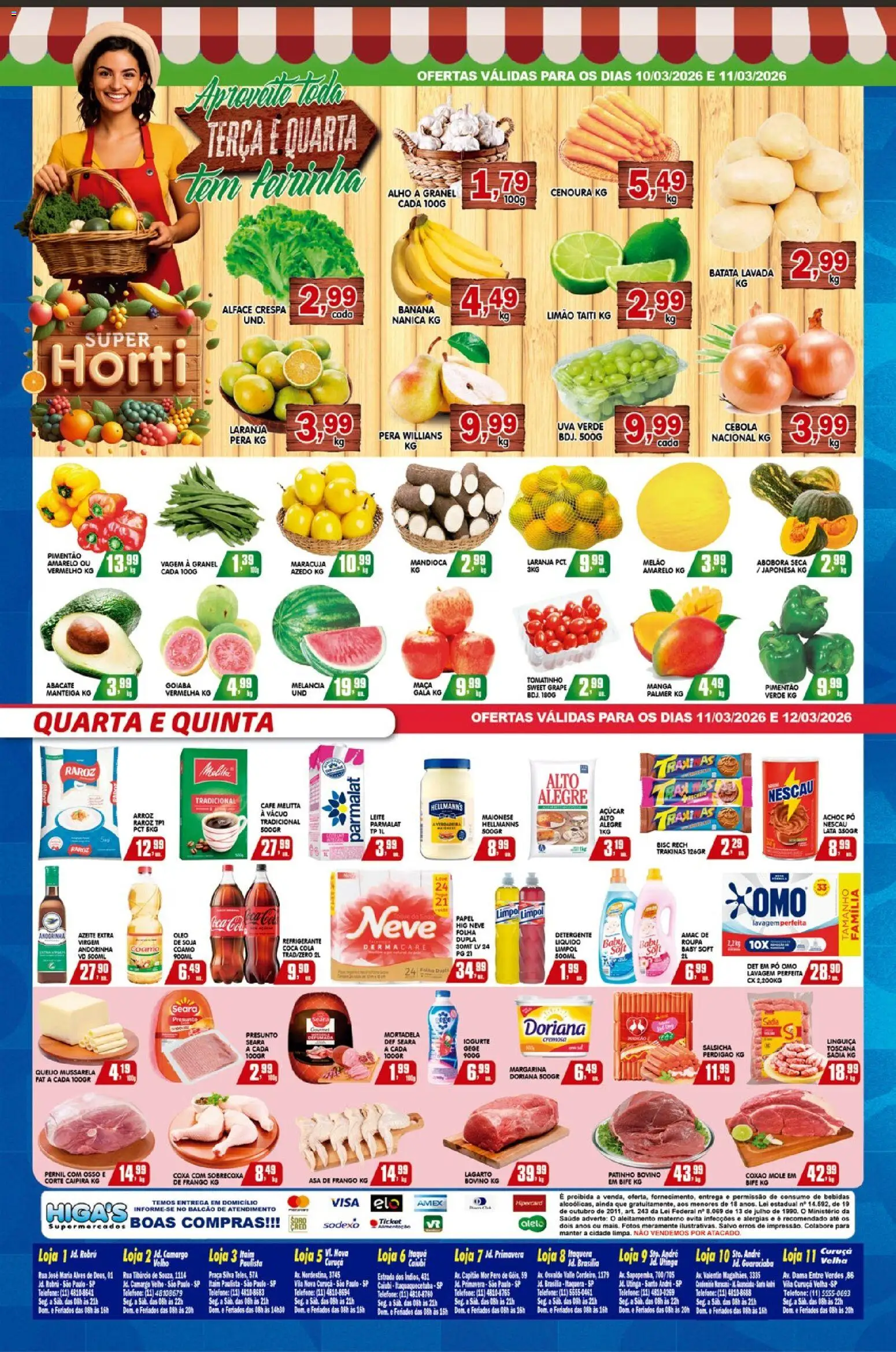 Higa's Supermercado Folheto - válido de 11.03.2026 | Página: 4 | Produtos: Pó, Nescau, Manteiga, Azeite