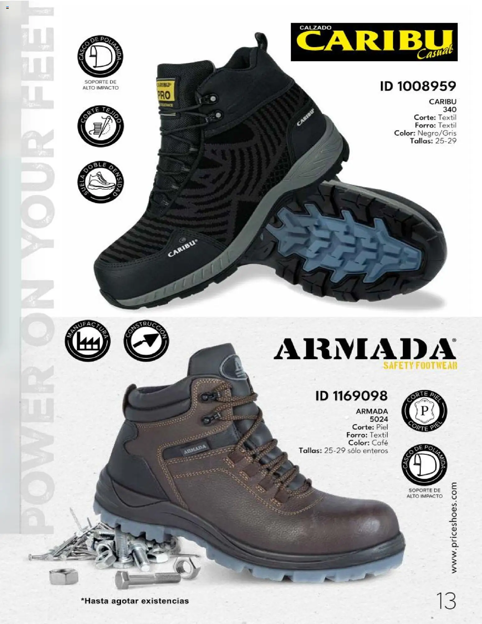 Nuevas ofertas de Price Shoes válidas en toda la República Mexicana desde el 30.12.2025. ¡Encuentra las mejores ofertas en Price Shoes catálogo Trabajo y Servicio! | Página: 13 | Productos: Café