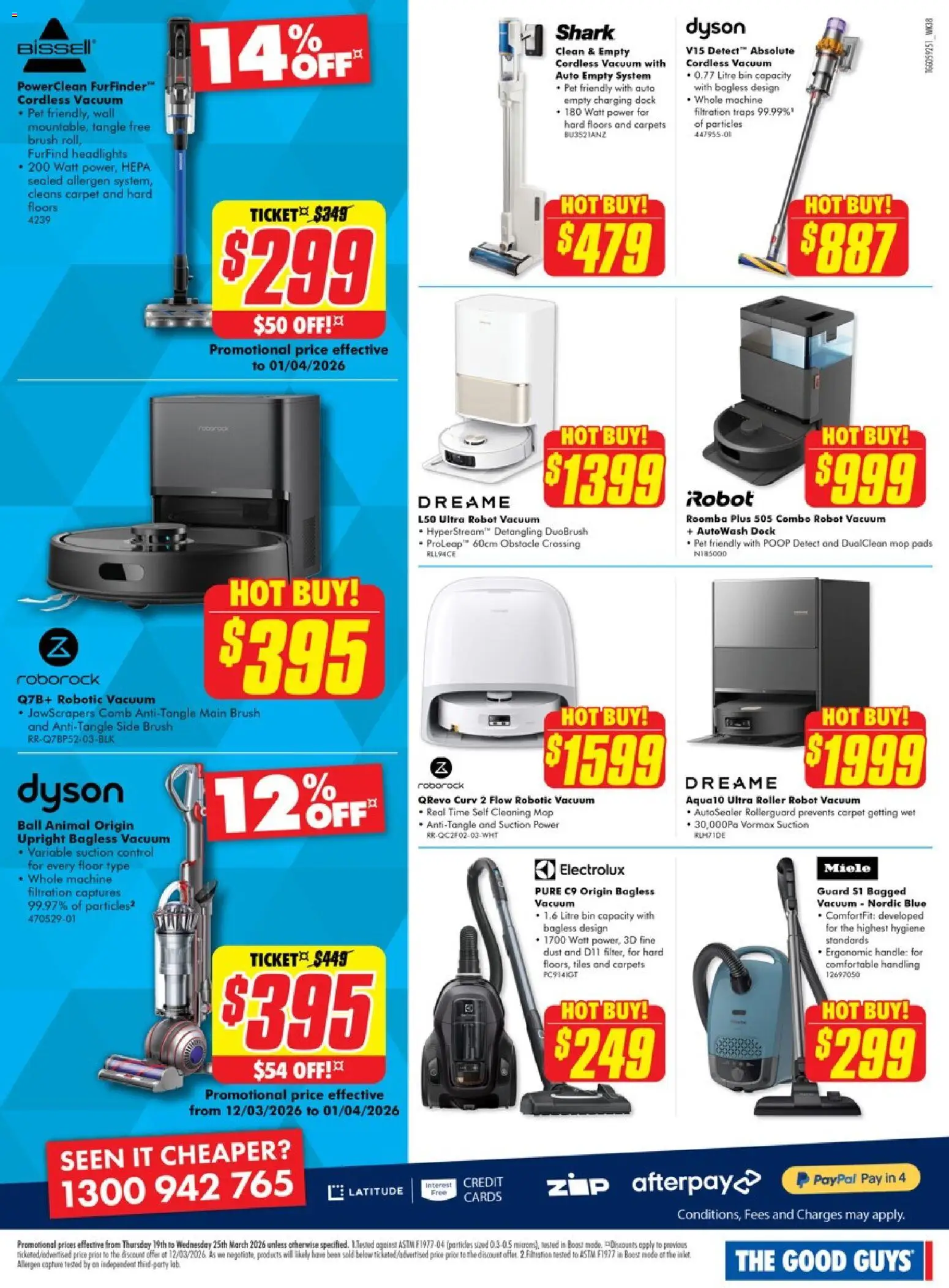 The Good Guys catalogue - valid from 18.03.2026 | Page: 15 | Products: Carpet, Mop, Roomba, Robot