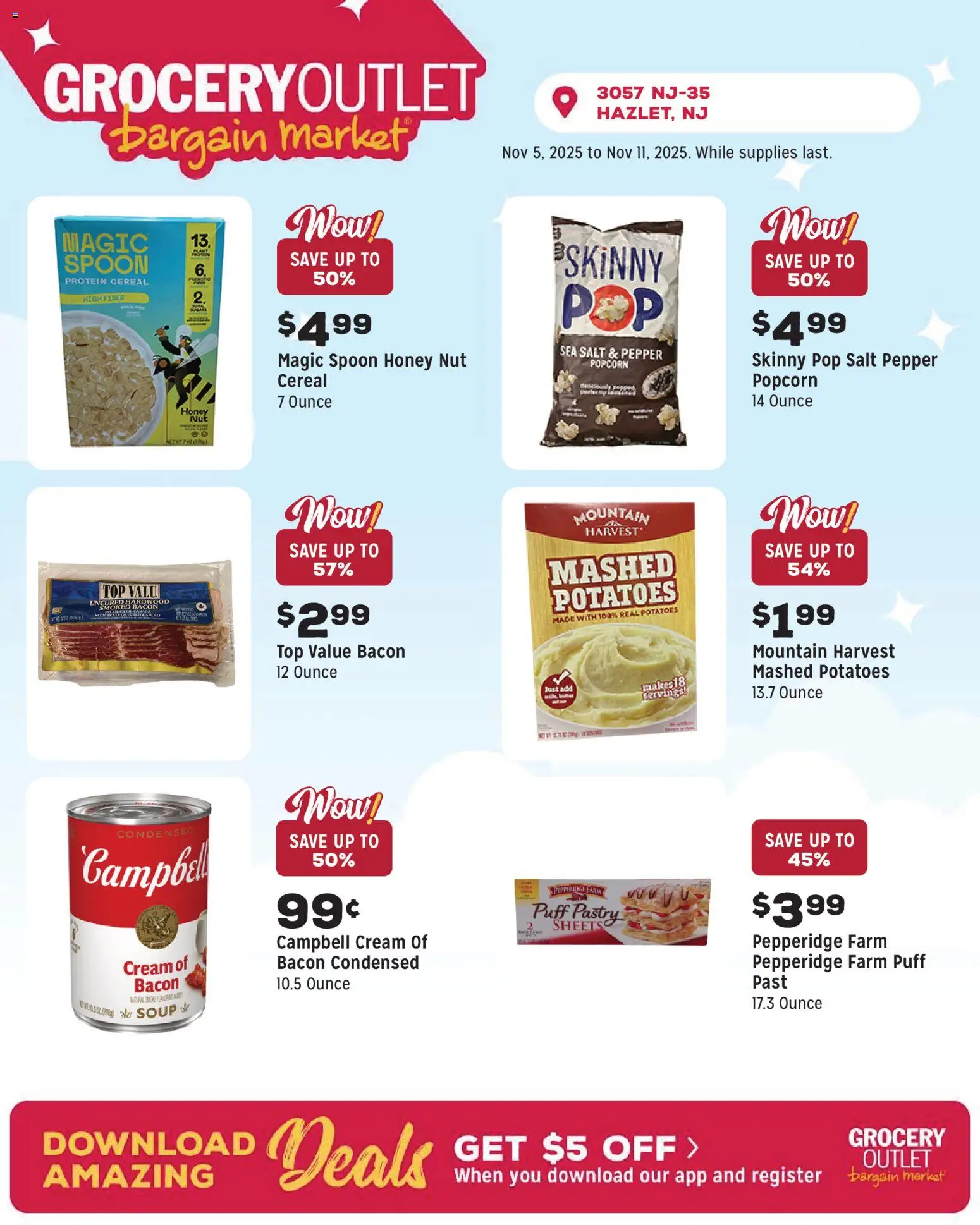 Grocery Outlet Weekly Ad - valid from 05.11.2025 | Page: 7 | Products: Cream, Potatoes, Salt, Puff Pastry