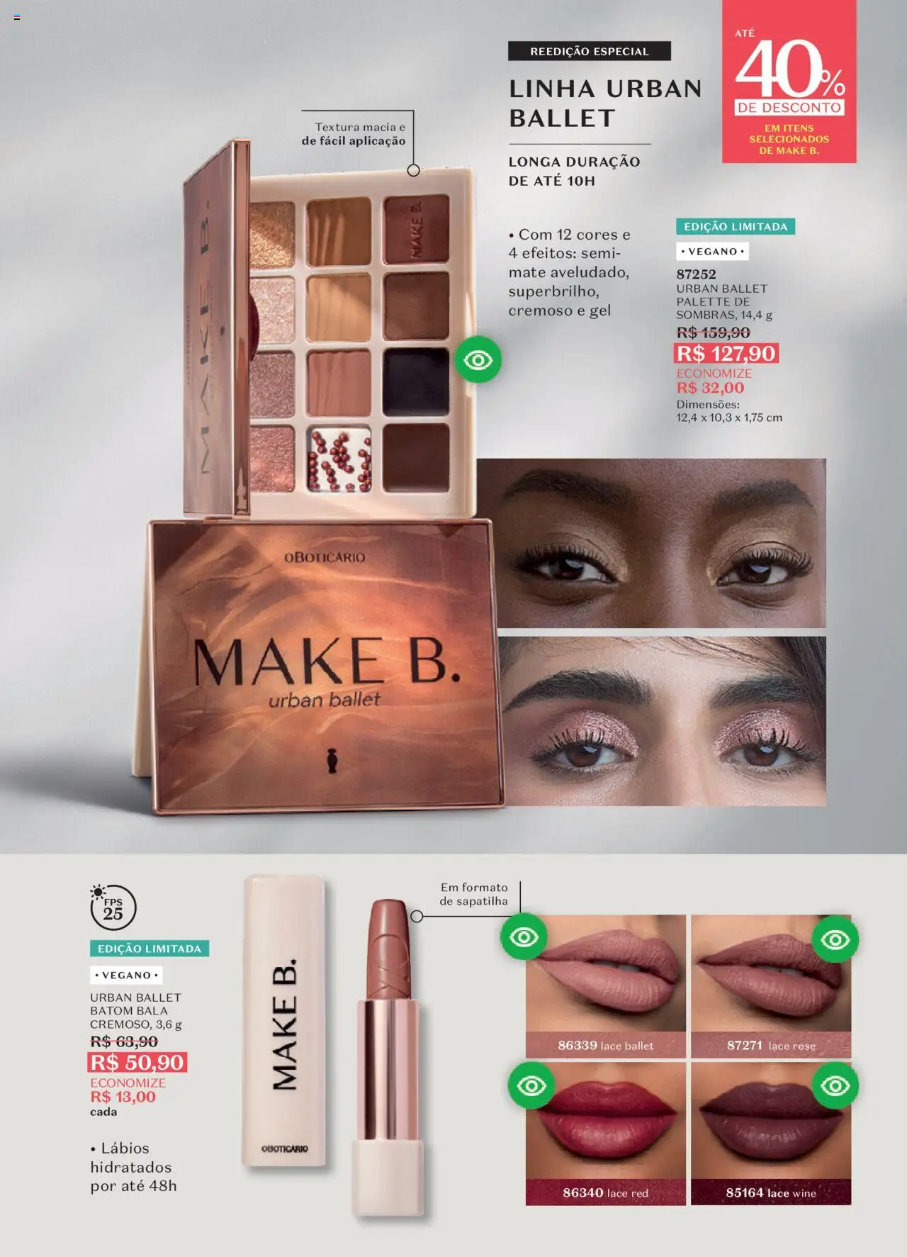 O Boticário Folheto - válido de 11.08.2025 | Página: 128 | Produtos: Batom, Bala