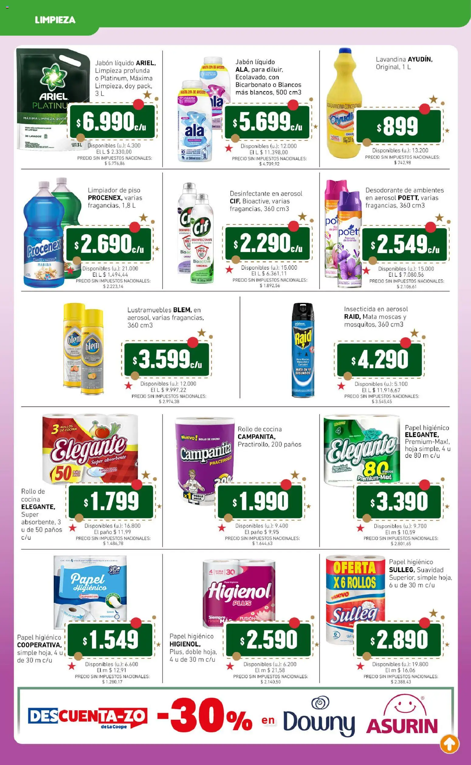 Cooperativa Obrera catálogo │ válido desde el 11.12.2025 | Página: 7 | Productos: Papel higiénico, Lustramuebles, Cocina, Jabón