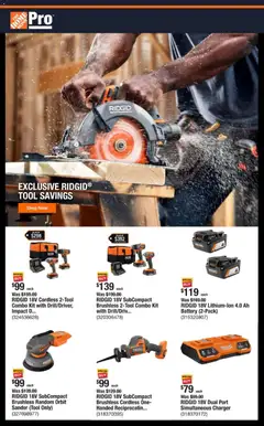 Preview of Home Depot weekly ads valid from 10.11.2025
