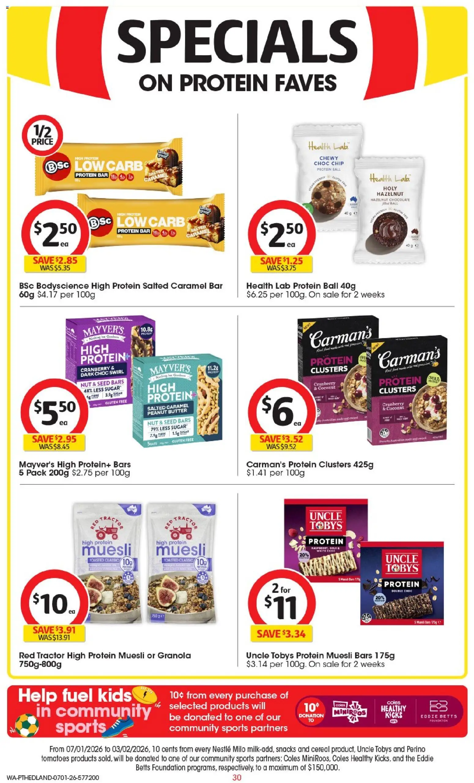 Coles catalogue - valid from 07.01.2026 | Page: 31 | Products: Butter, Chocolate, Granola, Foundation