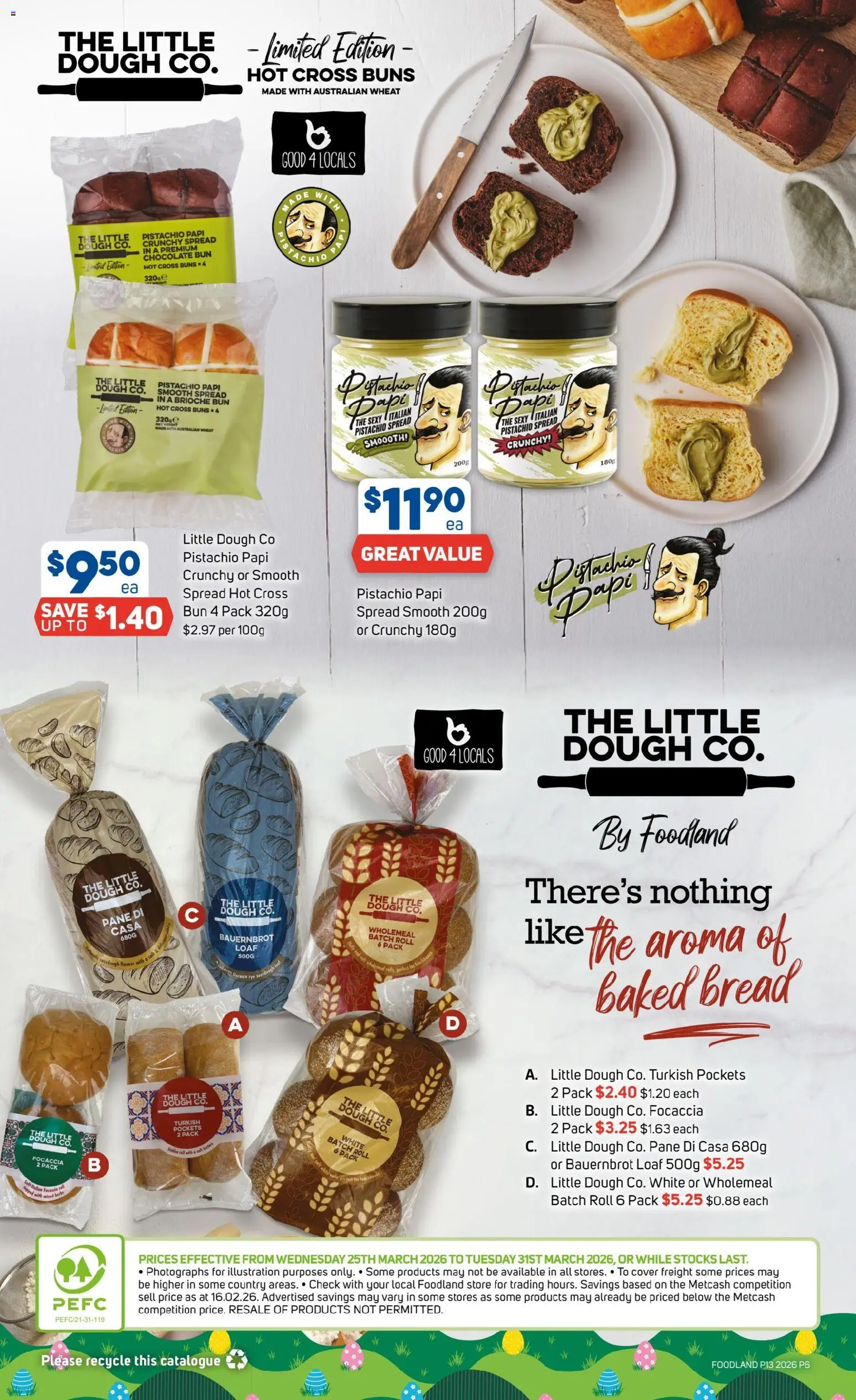 Foodland catalogue - valid from 25.03.2026 | Page: 6 | Products: Bread, Salt, Wheat, Weight