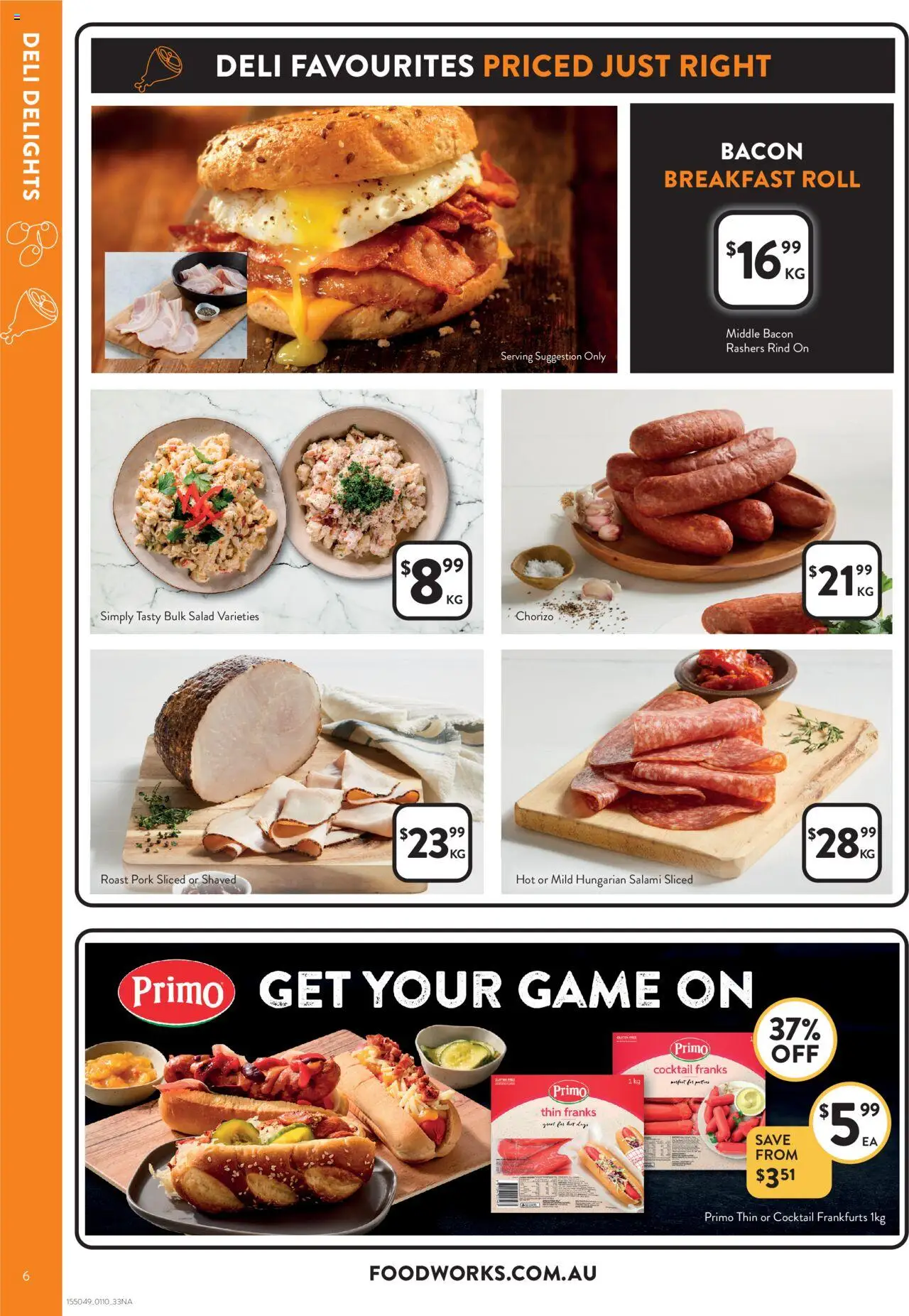 Foodworks catalogue - valid from 01.10.2025 | Page: 6 | Products: Bacon, Salami, Pork, Game