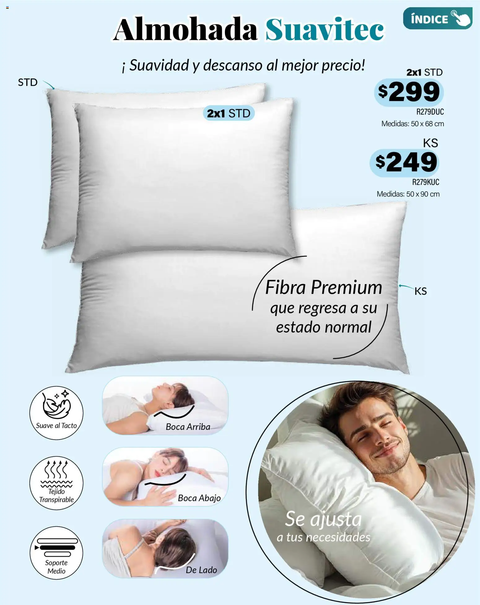 Nuevas ofertas de Colchas Concord válidas en toda la República Mexicana desde el 01.11.2025. ¡Encuentra las mejores ofertas en Colchas Concord Buen Fin! | Página: 191 | Productos: Almohada