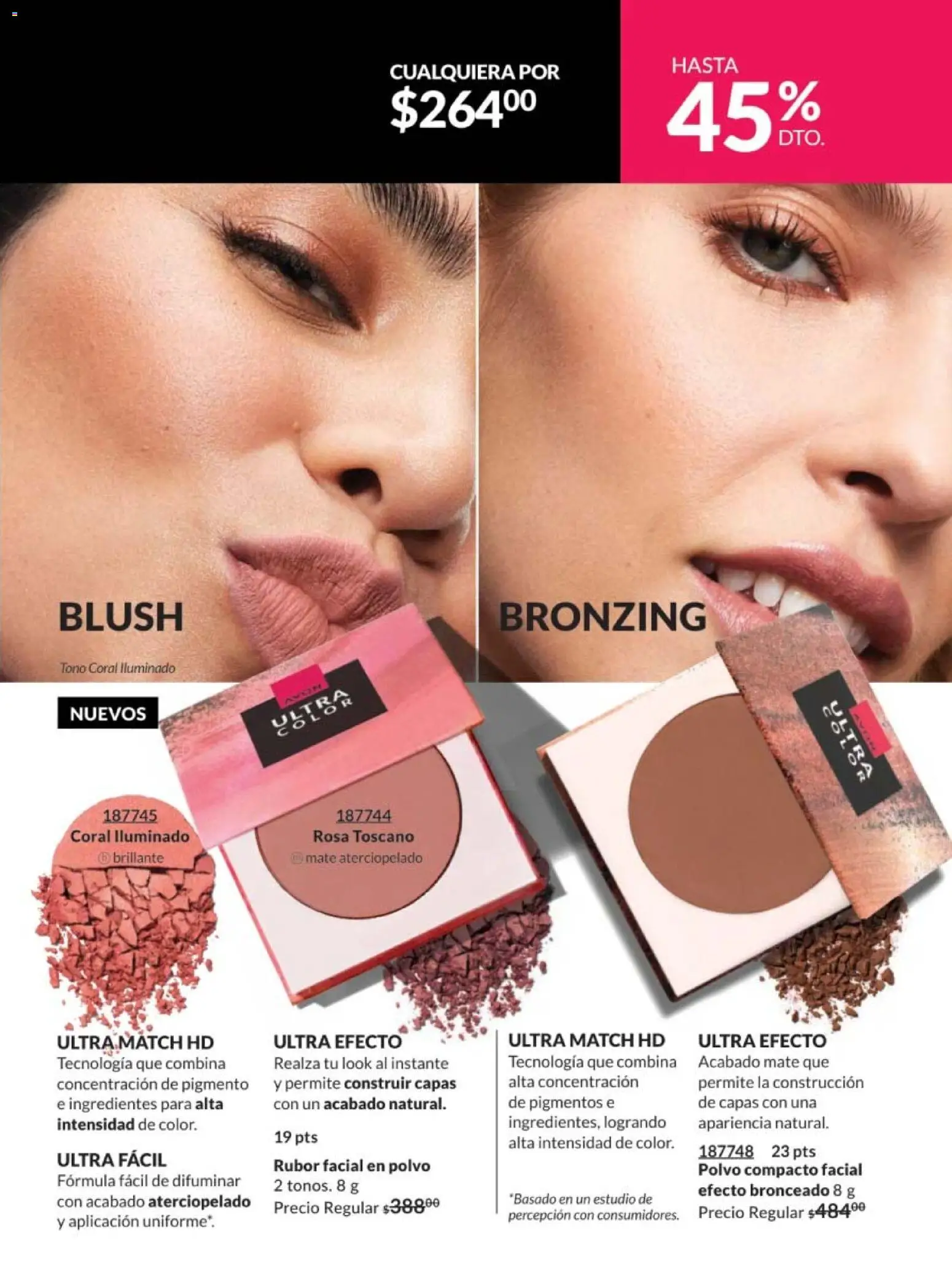 Nuevas ofertas de AVON válidas en toda la República Mexicana desde el 30.01.2026. ¡Encuentra las mejores ofertas en AVON campaña 3 2026! | Página: 31 | Productos: Polvo compacto, Mate, Polvo, Rubor