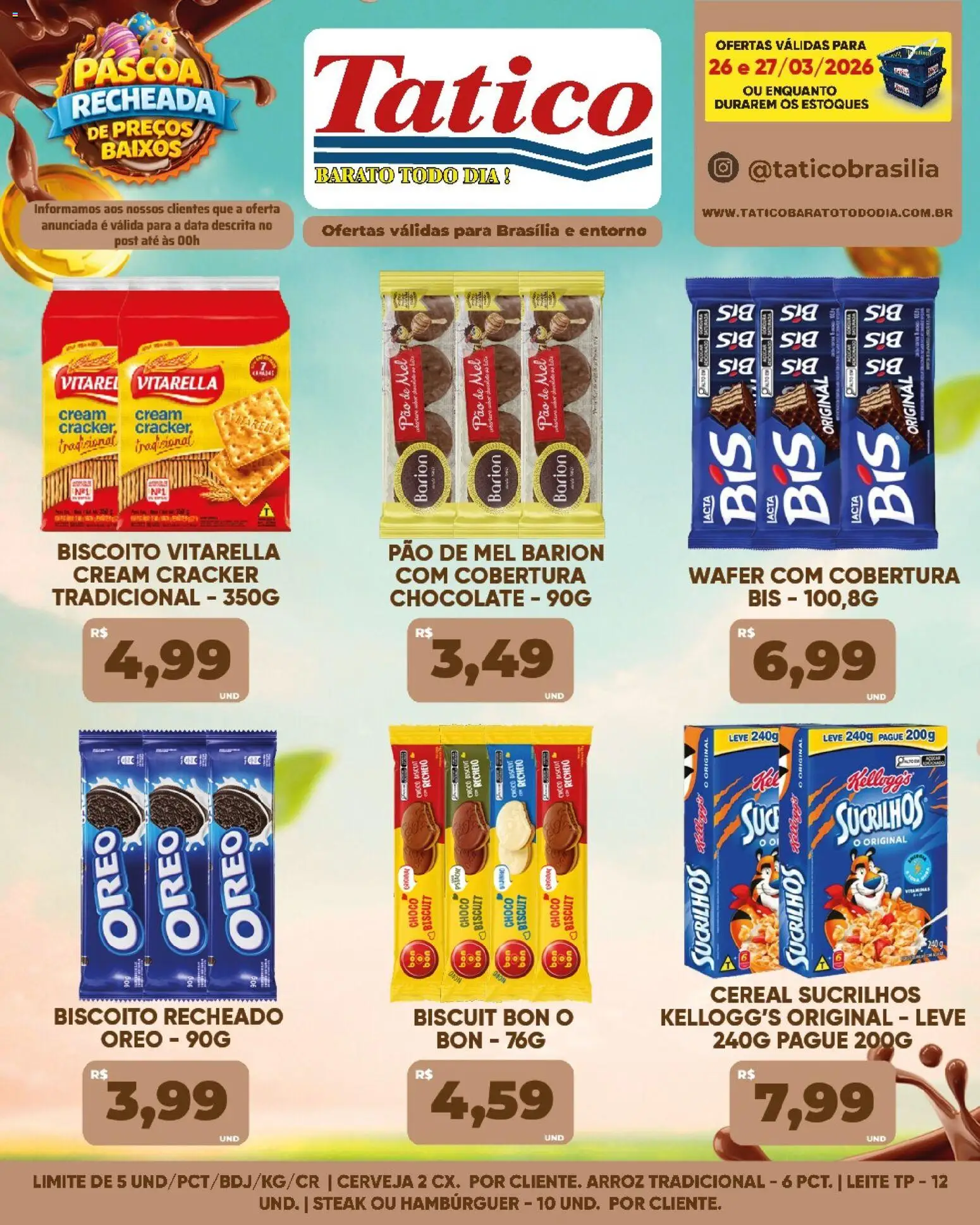 Tatico Folheto - válido de 26.03.2026 | Página: 15 | Produtos: Biscoito, Leite, Cerveja, Arroz