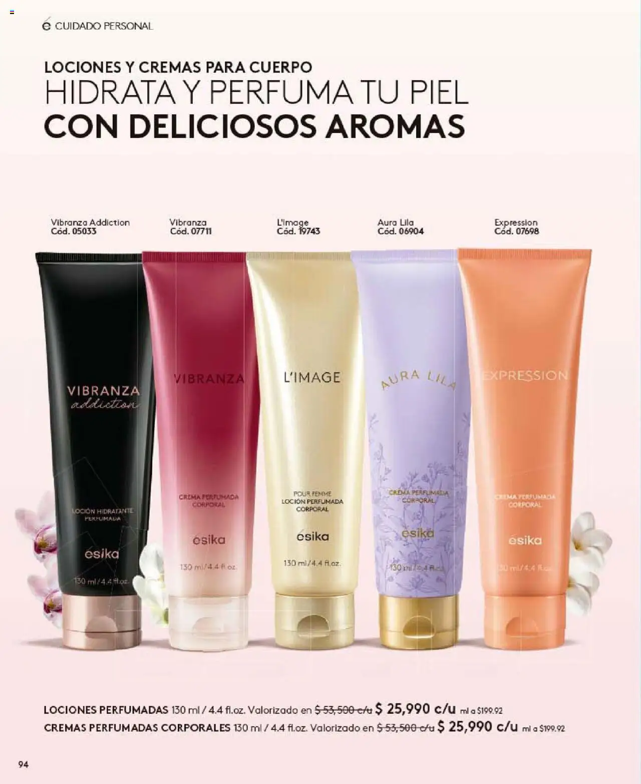 Ésika revista - valida desde el 24.09.2025 | Página: 94 | Productos: Crema, Loción