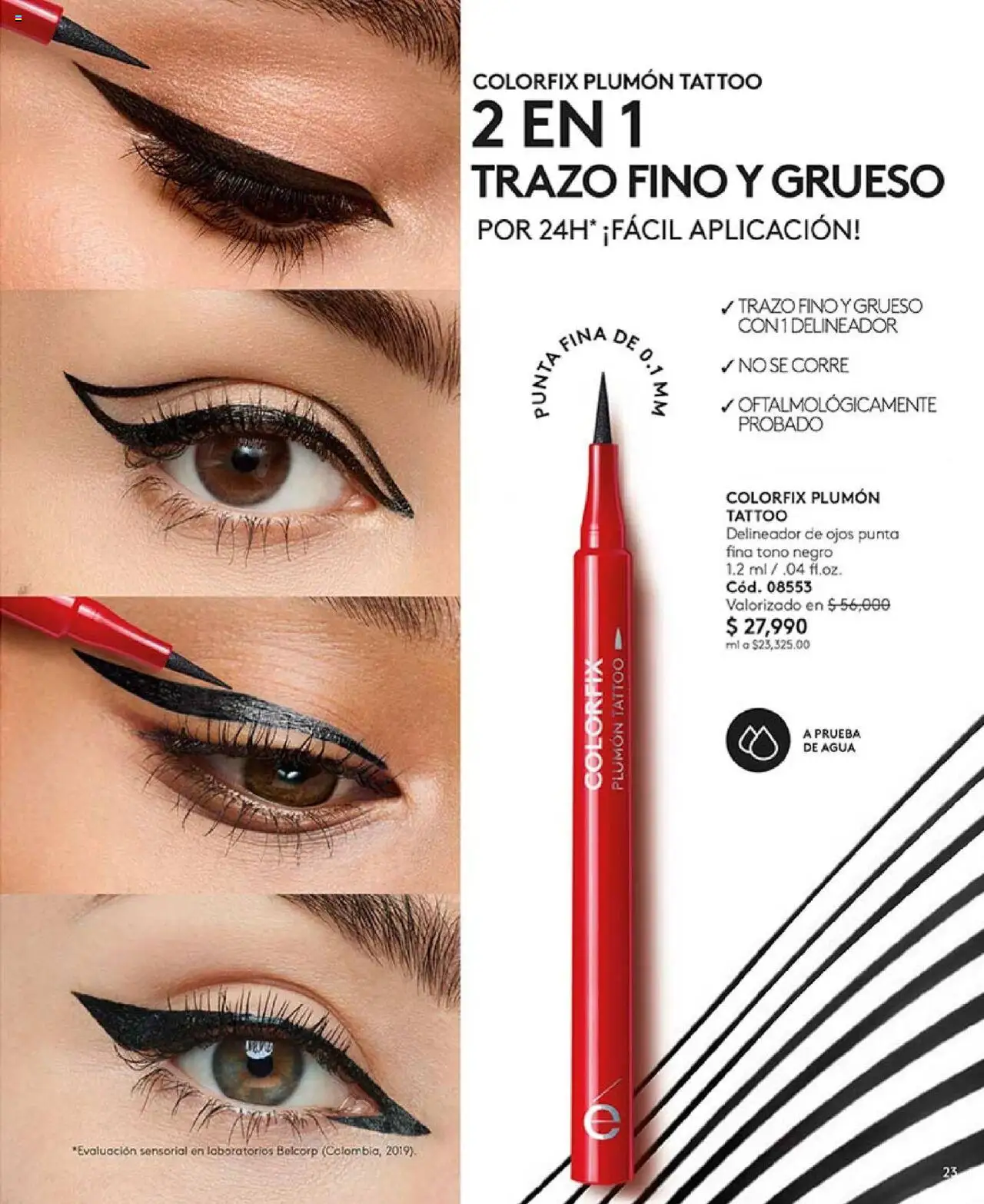 Ésika revista - valida desde el 16.06.2025 | Página: 23 | Productos: Agua, Delineador de ojos, Delineador