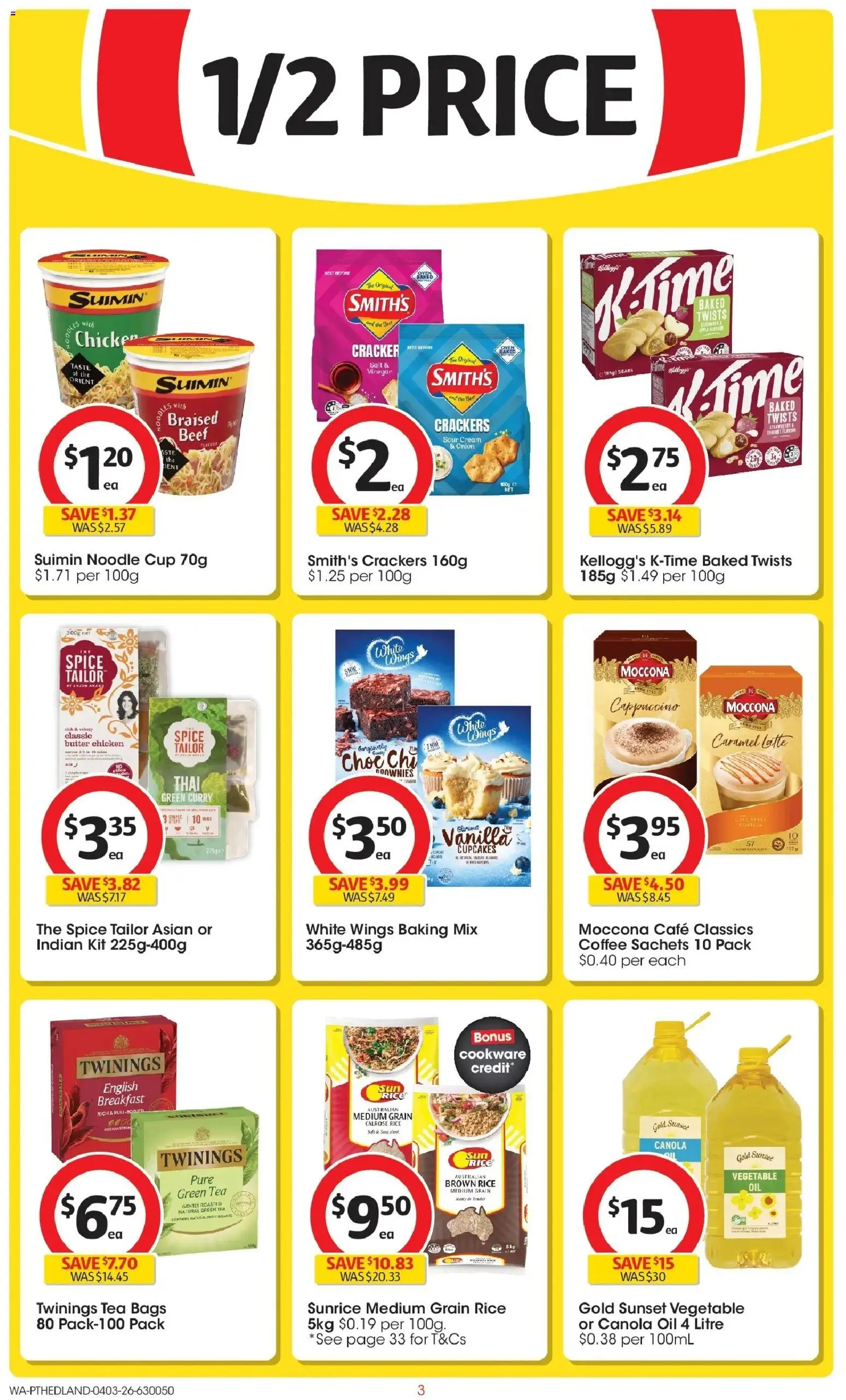 Coles catalogue - valid from 04.03.2026 | Page: 3 | Products: Beef, Cookware, Cream, Moccona