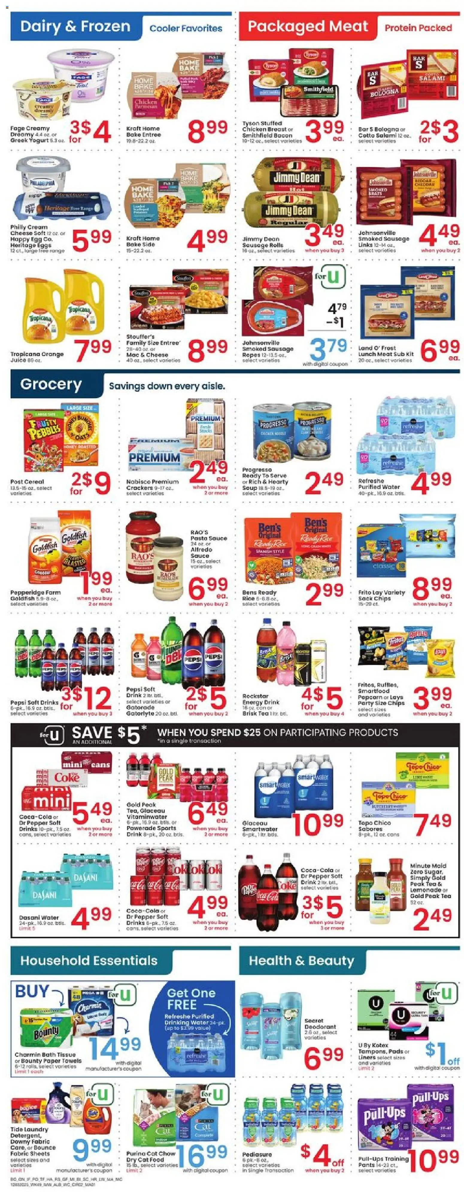 Albertsons Weekly Ad - valid from 03.12.2025 | Page: 3 | Products: Eggs, Tea, Pads, Sausage