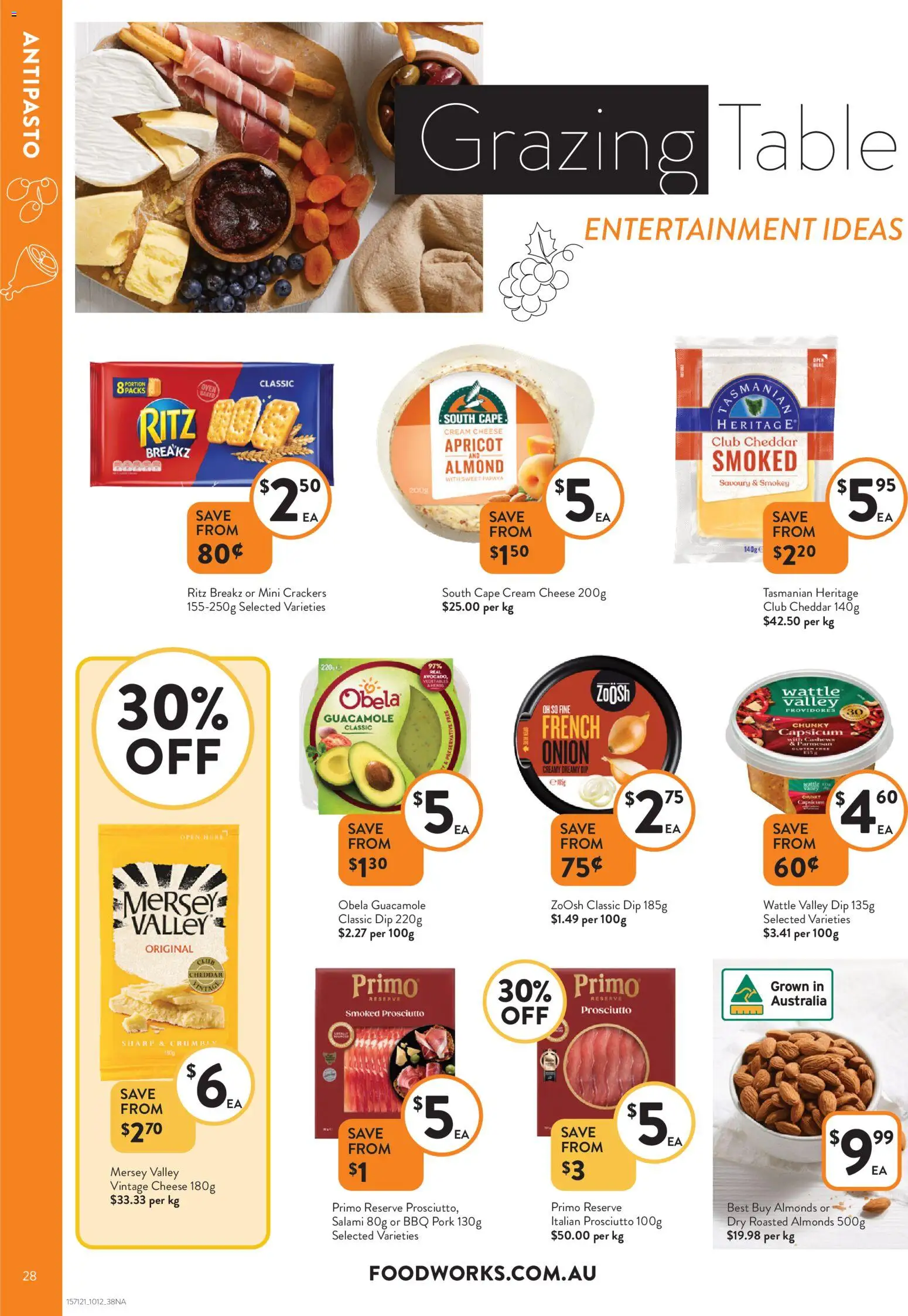 Foodworks catalogue - valid from 10.12.2025 | Page: 28 | Products: Almonds, Capsicum, Crackers, Pork