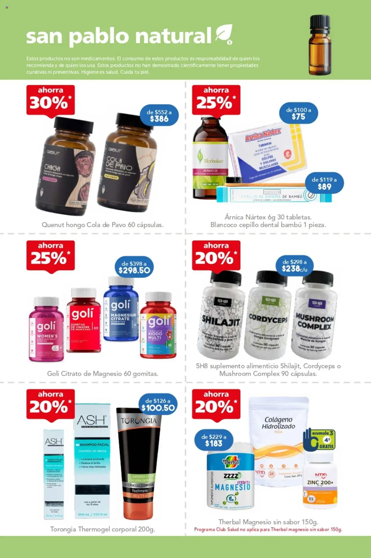 Nuevas ofertas de Farmacia San Pablo válidas en toda la República Mexicana desde el 17.08.2025. ¡Encuentra las mejores ofertas en Farmacia San Pablo - Catálogo Regreso a Clases! | Página: 5 | Productos: Cepillo de dientes, Vinagre, Hongos, Gomitas