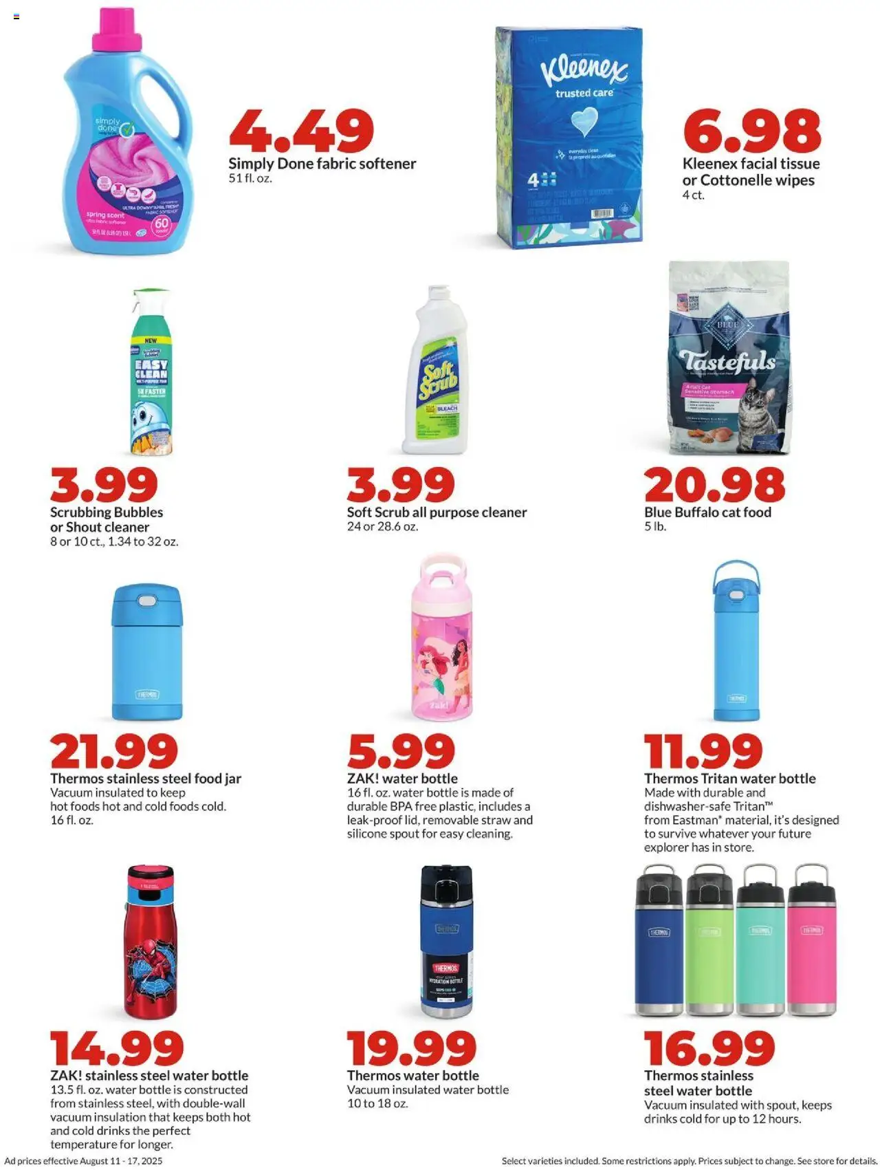 HyVee Weekly Ad - valid from 11.08.2025 | Page: 37 | Products: Vacuum, Cat Food, Fabric softener, Water