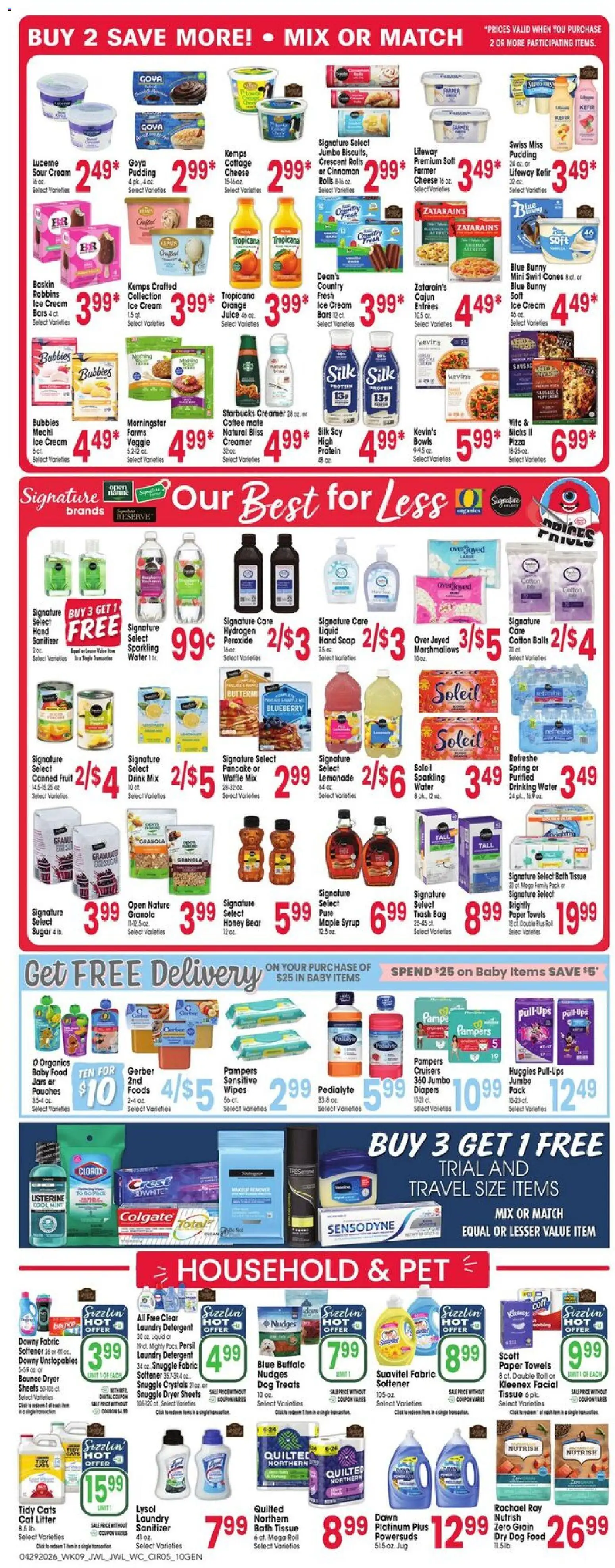 Jewel Osco Weekly Ad - IN - valid from 29.04.2026 | Page: 5 | Products: Juice, Detergent, Cream, Bag