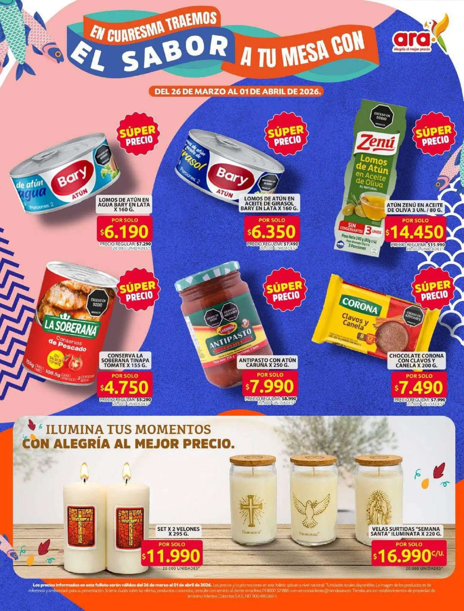 Ara revista - valida desde el 19.03.2026 | Página: 5 | Productos: Agua, Mesa, Tomate, Chocolate