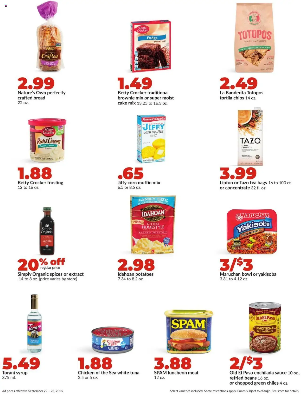 HyVee Weekly Ad - valid from 22.09.2025 | Page: 19 | Products: Corn, Chips, Cream, Potatoes