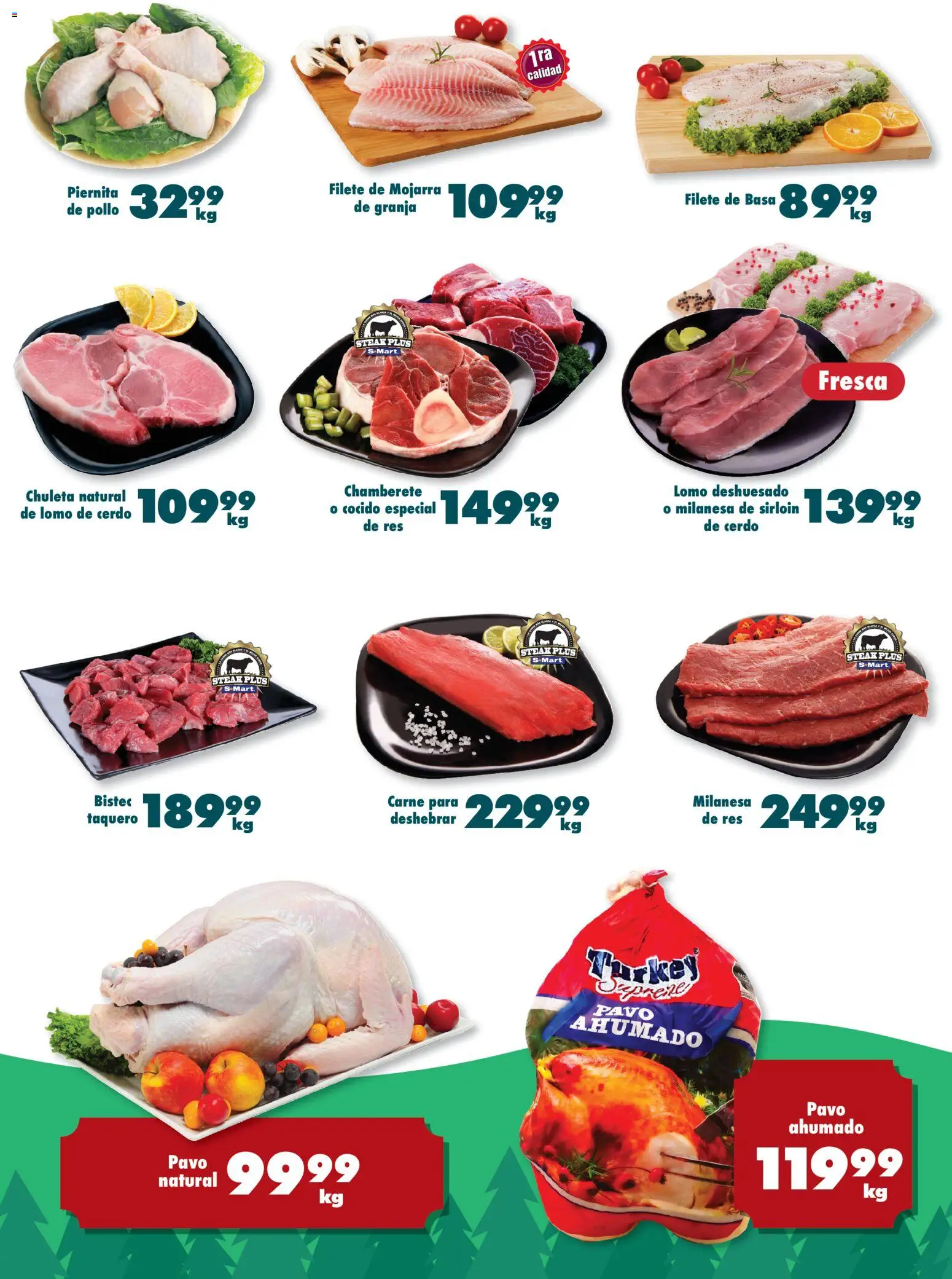 Nuevas ofertas de S-Mart válidas en toda la República Mexicana desde el 25.11.2025. ¡Encuentra las mejores ofertas en S-Mart folleto Juárez! | Página: 4 | Productos: Pollo, Milanesa, Cerdo, Res