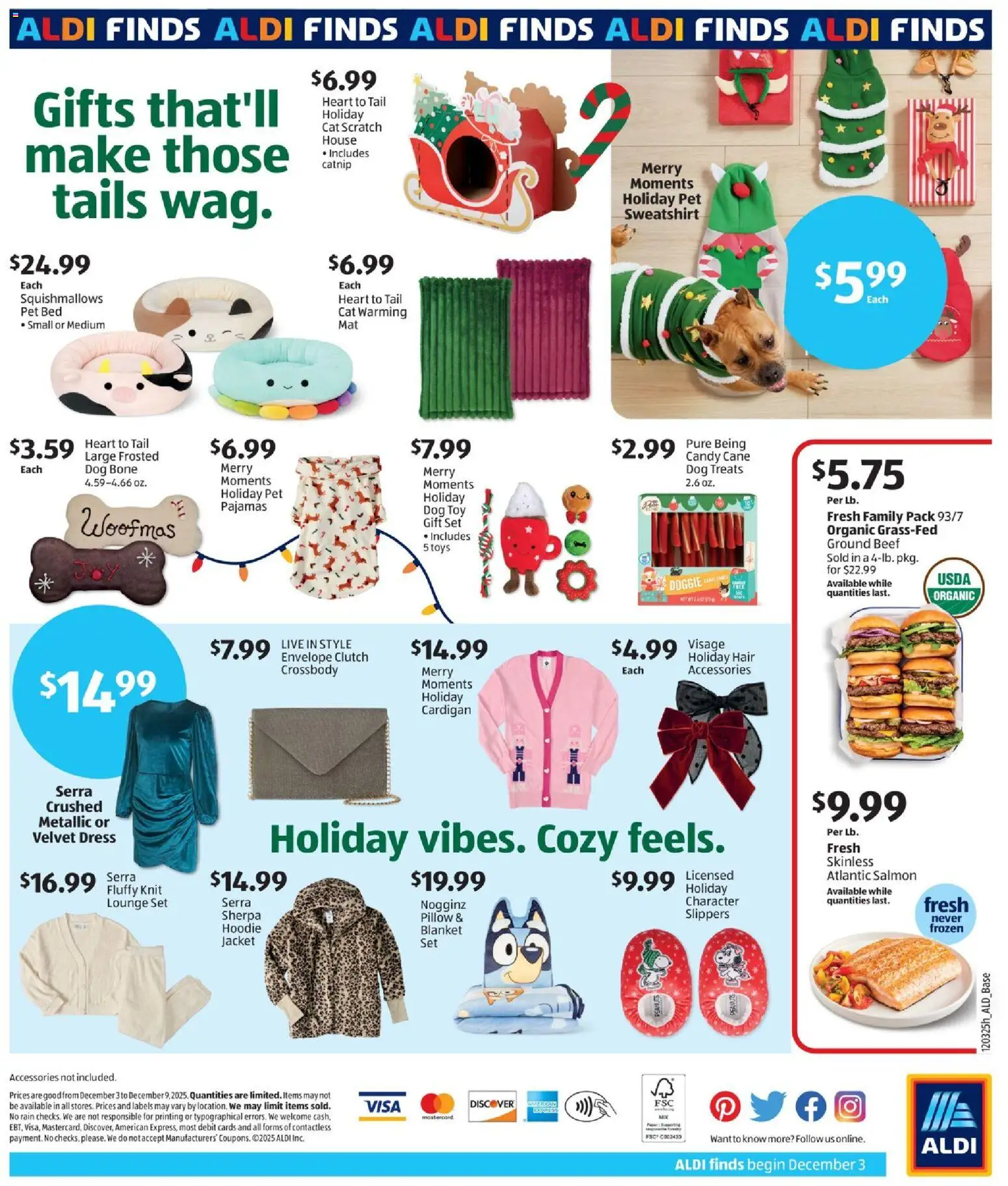 Aldi In Store Ad - valid from 03.12.2025 | Page: 2 | Products: Bed, Blanket, Hoodie, Cardigan