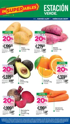 La Anonima catálogo │ válido desde el 24.07.2025 | Página: 6 | Productos: Batata, Remolacha, Palta, Zanahoria