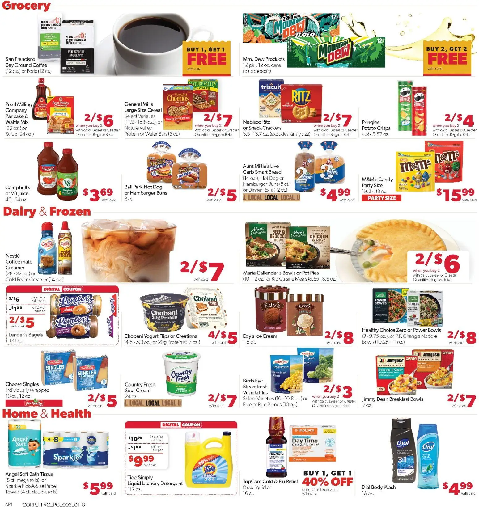 Family Fare Weekly Ad - MI - valid from 18.01.2026 | Page: 3 | Products: Rice, Beef, Ice cream, Sugar