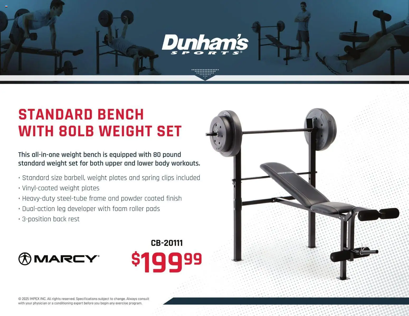 Dunham's Sports Marcy Weight Training Guide - valid from 20.11.2025 | Page: 13 | Products: Powder, Pads, Weight