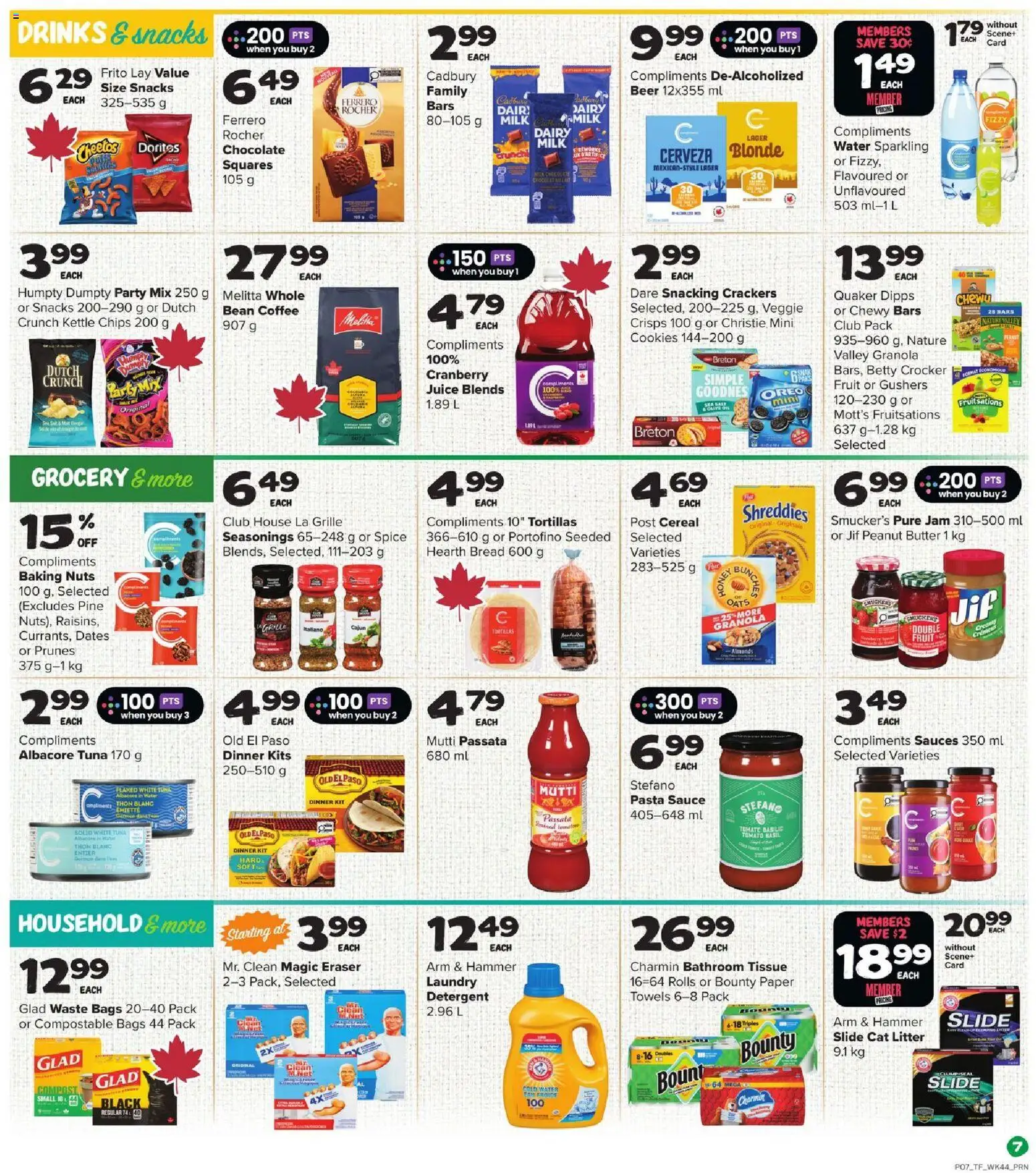 Thrifty Foods flyer valid from 26.02.2026 | Page: 8 | Products: Chips, Nuts, Cookies, Butter