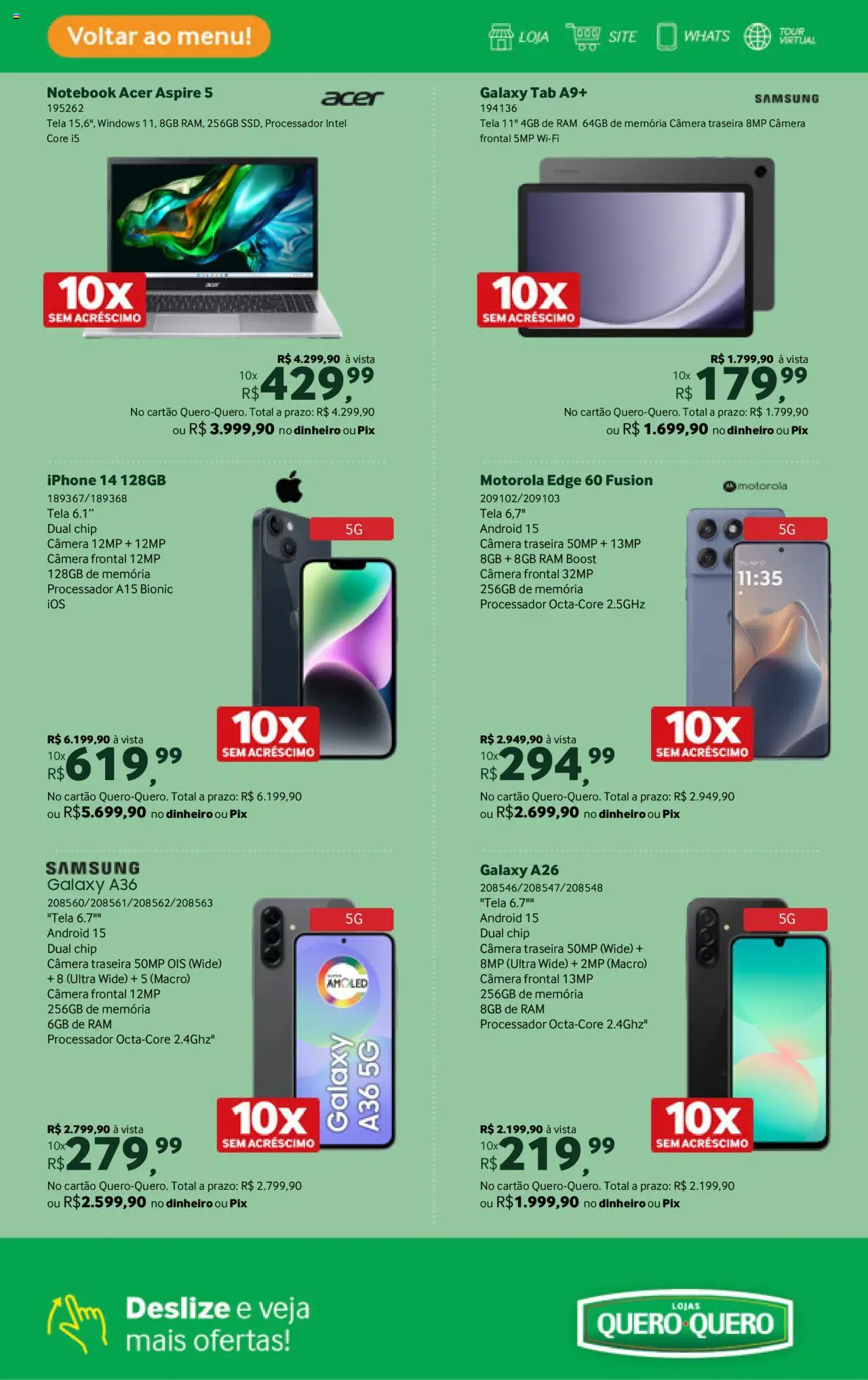 Lojas Quero-Quero Folheto - válido de 16.09.2025 | Página: 44 | Produtos: Iphone, Processador, Tela, Iphone 14