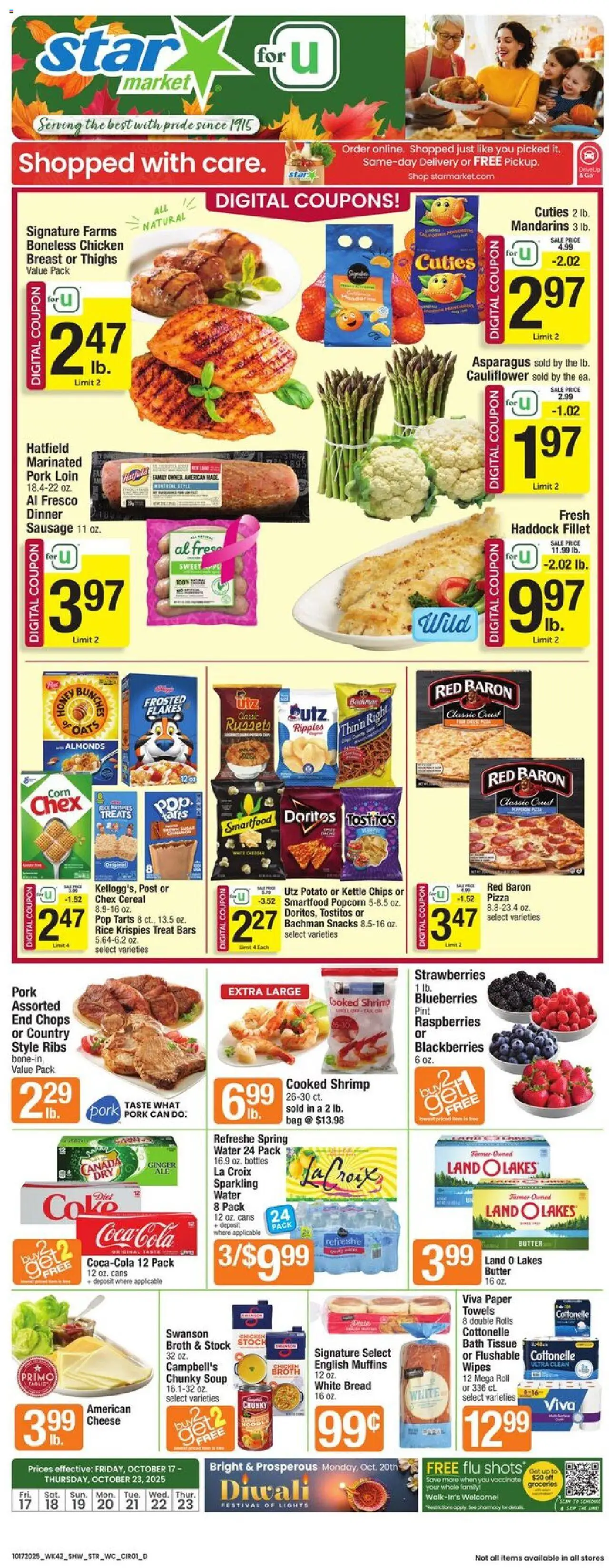 Star Market Weekly Ad - MA - valid from 17.10.2025 | Page: 3 | Products: Mandarins, Sausage, Bag, Kettle