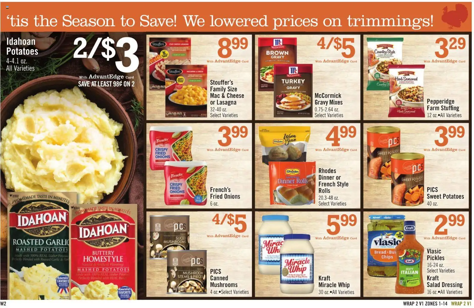 Price Chopper Weekly Ad - valid from 23.11.2025 | Page: 14 | Products: Mushrooms, Pan, Cheese, Potatoes