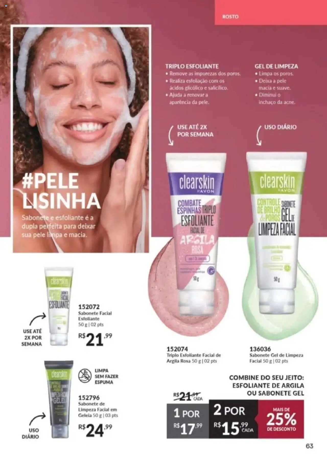 Avon Folheto - válido de 26.09.2025 | Página: 63 | Produtos: Argila, Gel de limpeza, Geleia, Sabonete