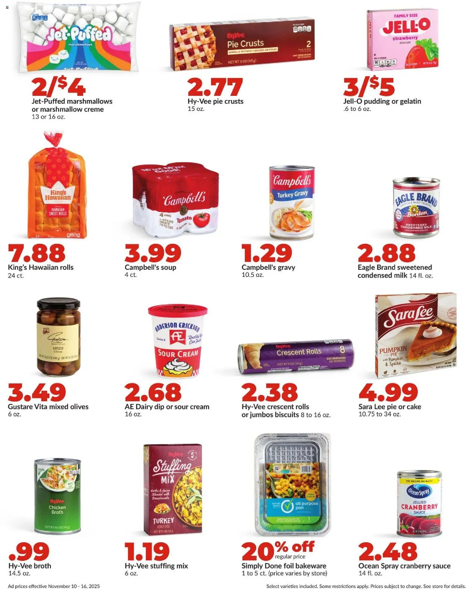 HyVee Weekly Ad - valid from 10.11.2025 | Page: 9 | Products: Milk, Sour cream, Cream, Sauce