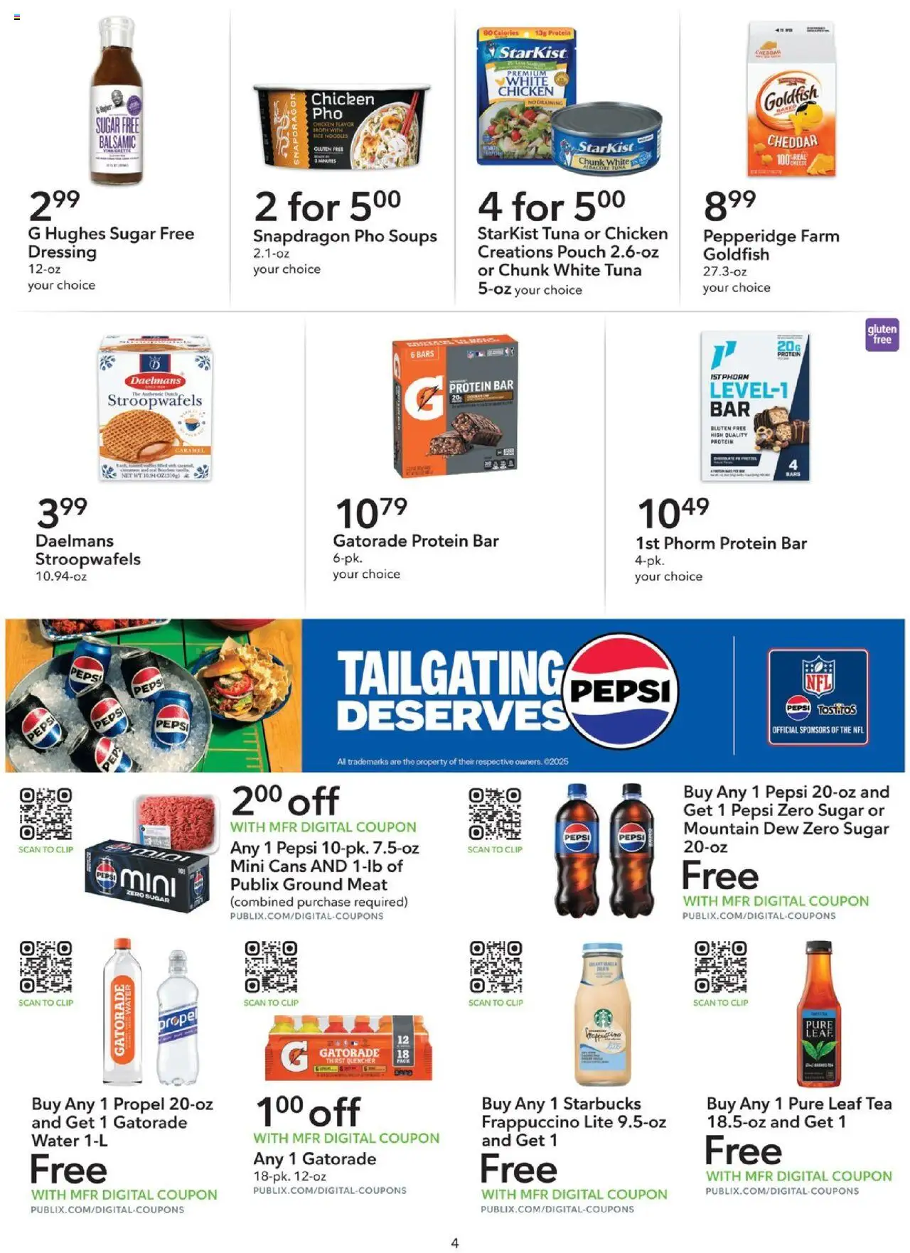 Publix Extra Savings - valid from 06.09.2025 | Page: 4 | Products: Clip, Tea, Noodles, Sugar