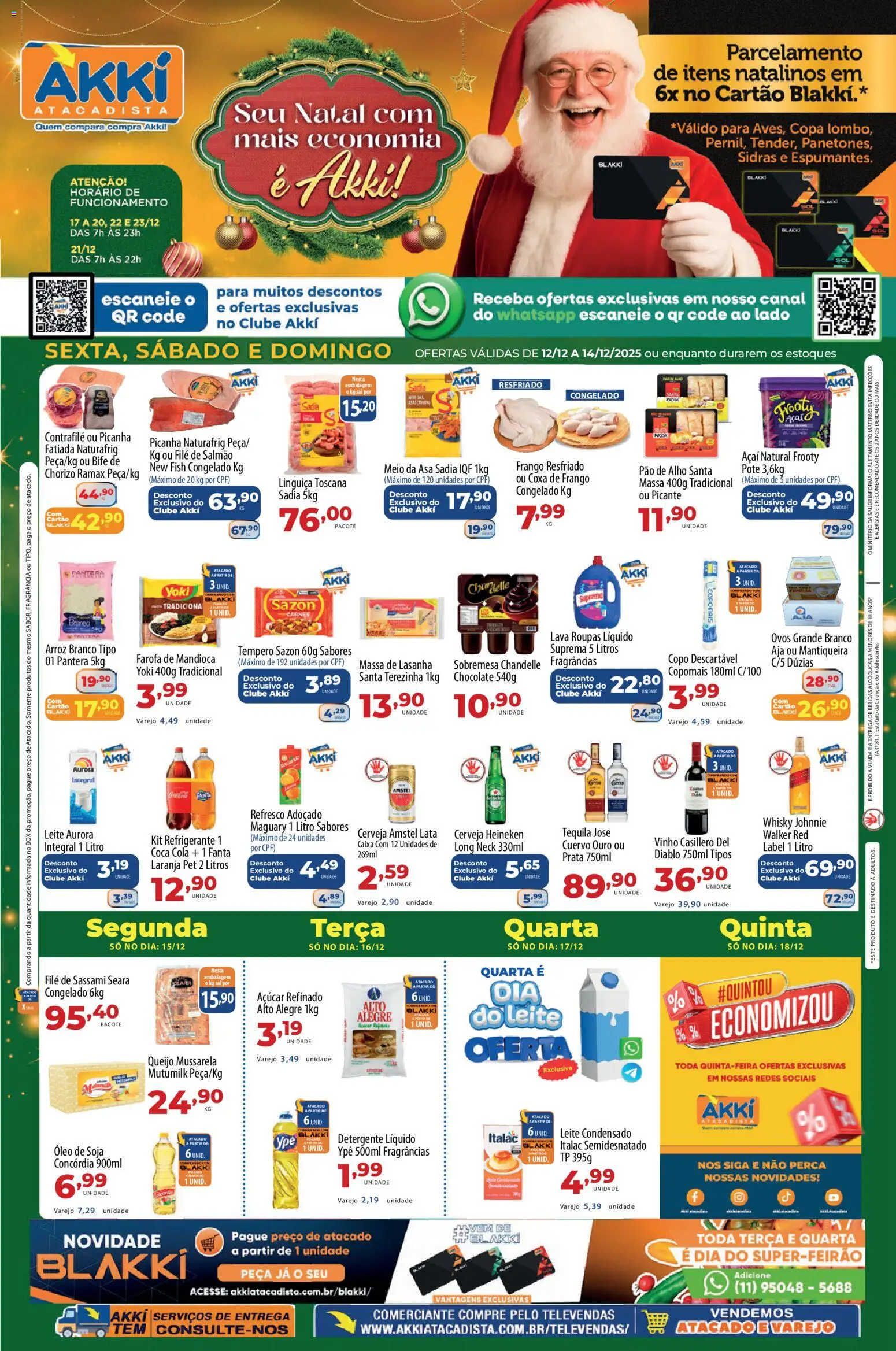 Akki Atacadista Folheto - válido de 12.12.2025 | Página: 1 | Produtos: Alho, Copa, Arroz, Cerveja Heineken
