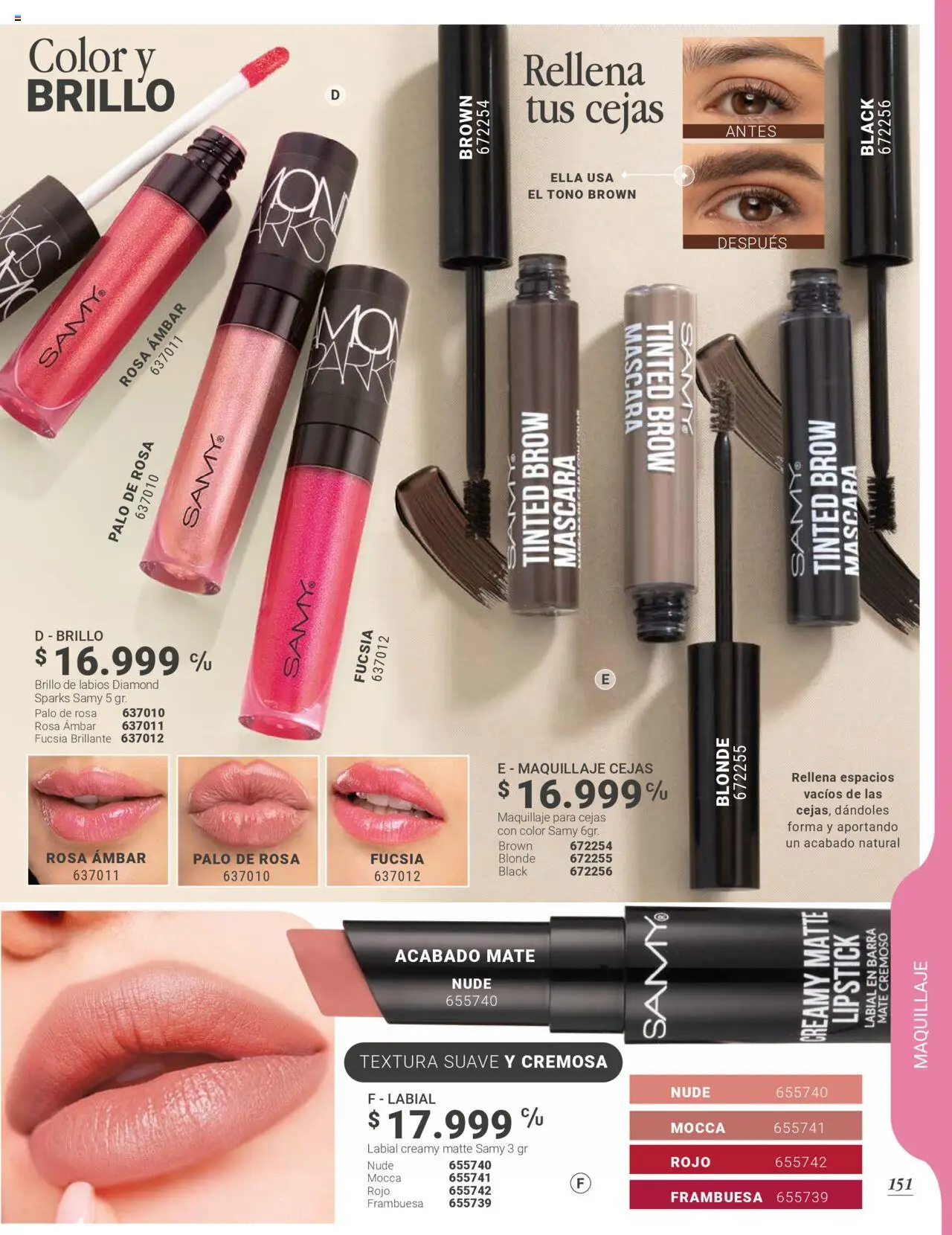 Carmel revista - valida desde el 01.12.2025 | Página: 151 | Productos: Brillo, Maquillaje, Máscara, Brillo de labios