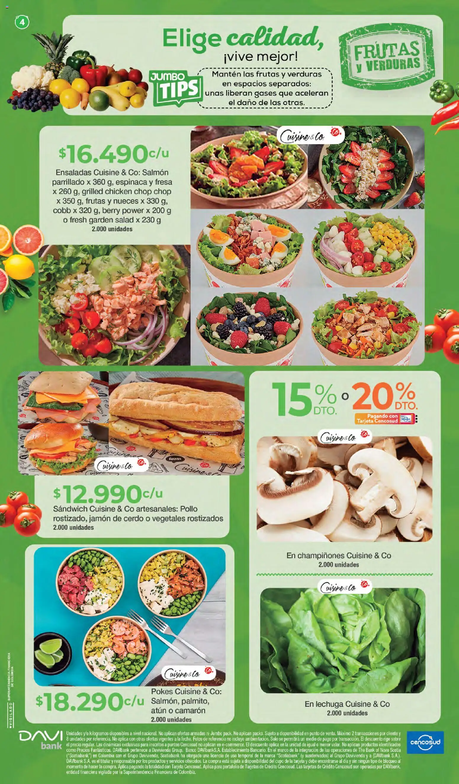 Jumbo revista - valida desde el 15.01.2026 | Página: 4 | Productos: Pollo, Nueces, Banco, Lechuga