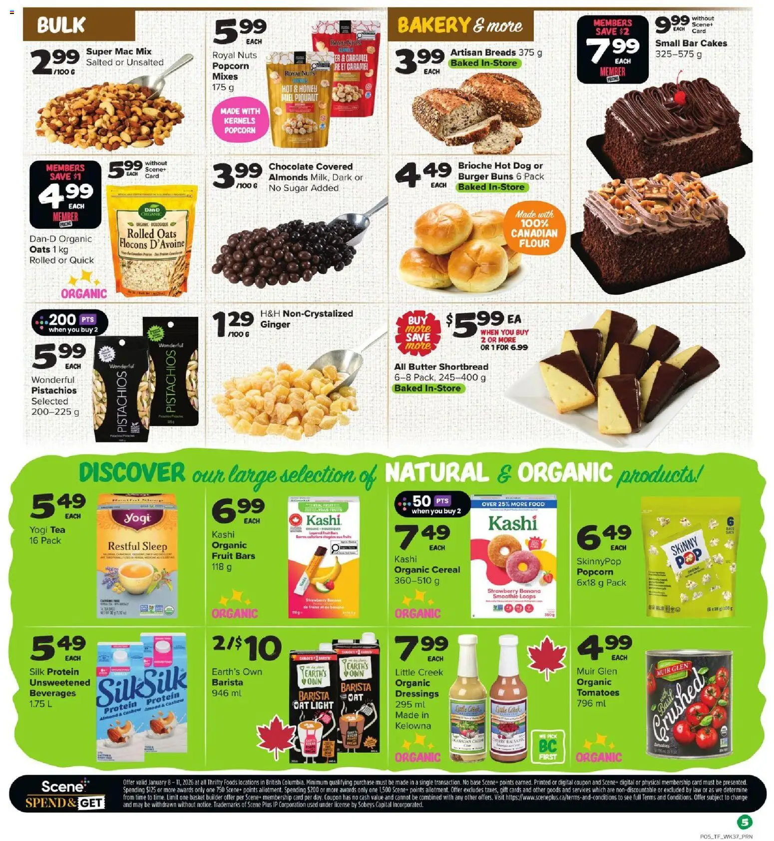 Thrifty Foods flyer valid from 08.01.2026 | Page: 12 | Products: Bakery, Basket, Butter, Tomatoes