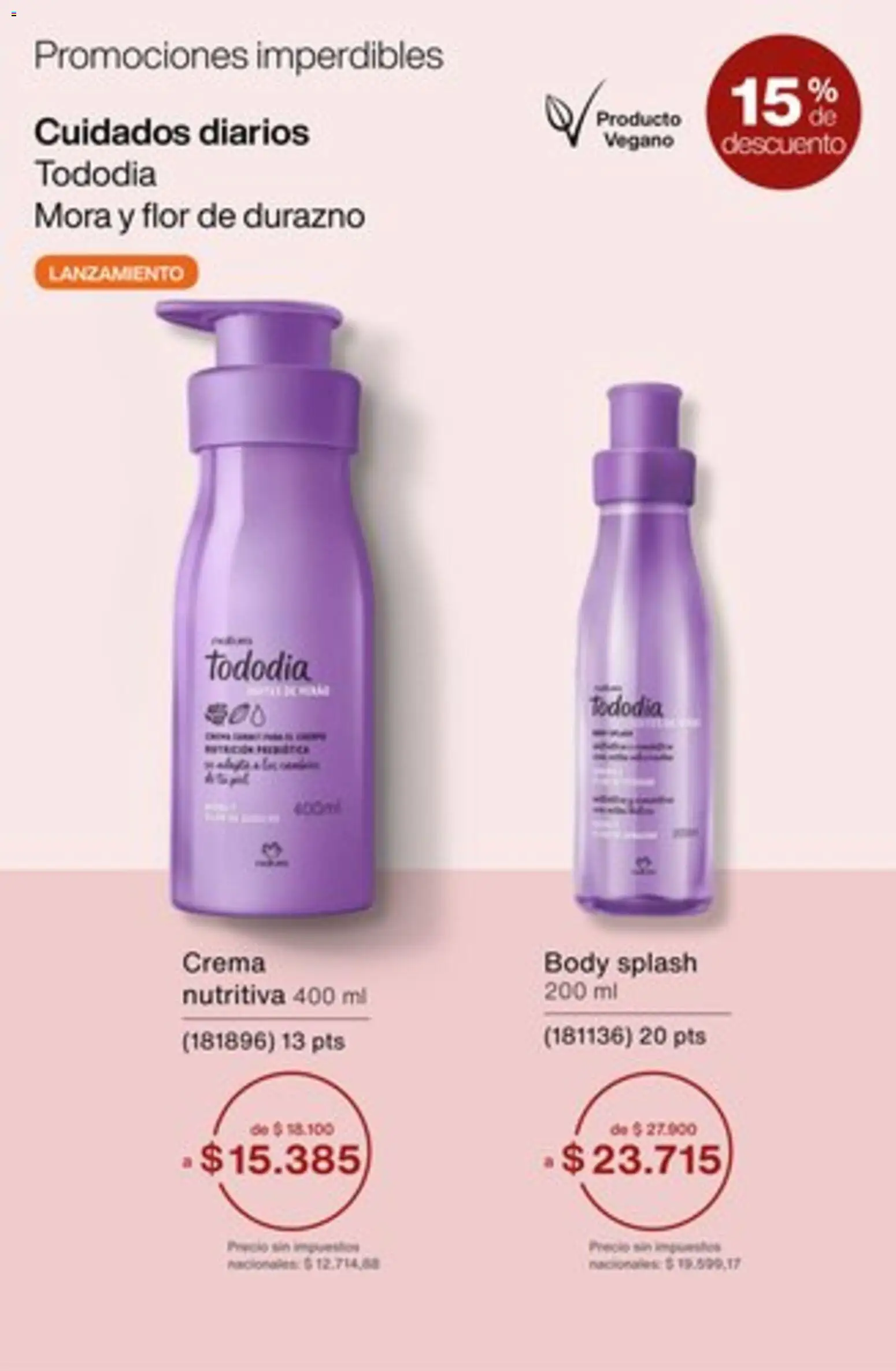 Catálogo Natura Ciclo 1/2026 │ válido desde el 04.12.2025 | Página: 51 | Productos: Body, Durazno, Crema