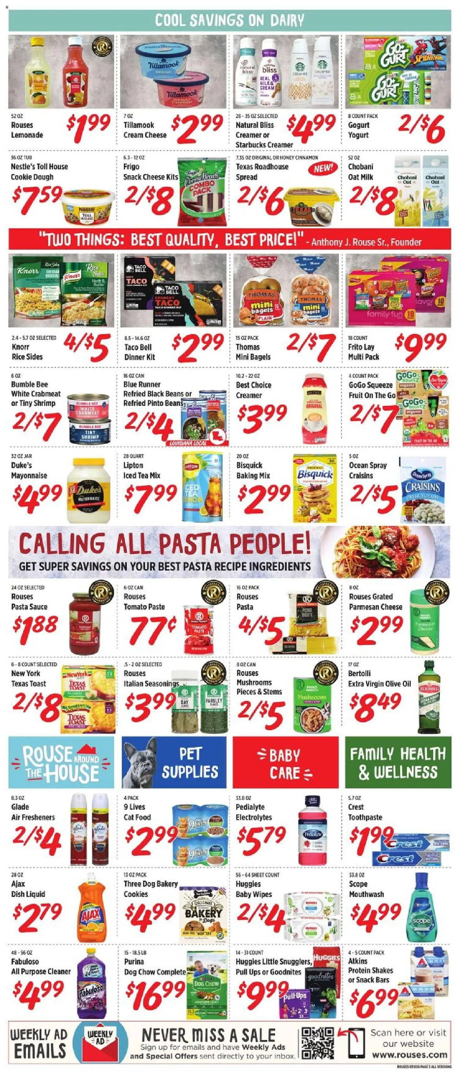 Rouses Weekly Ad - valid from 18.03.2026 | Page: 5 | Products: Rice, Pasta, Cream, Sauce