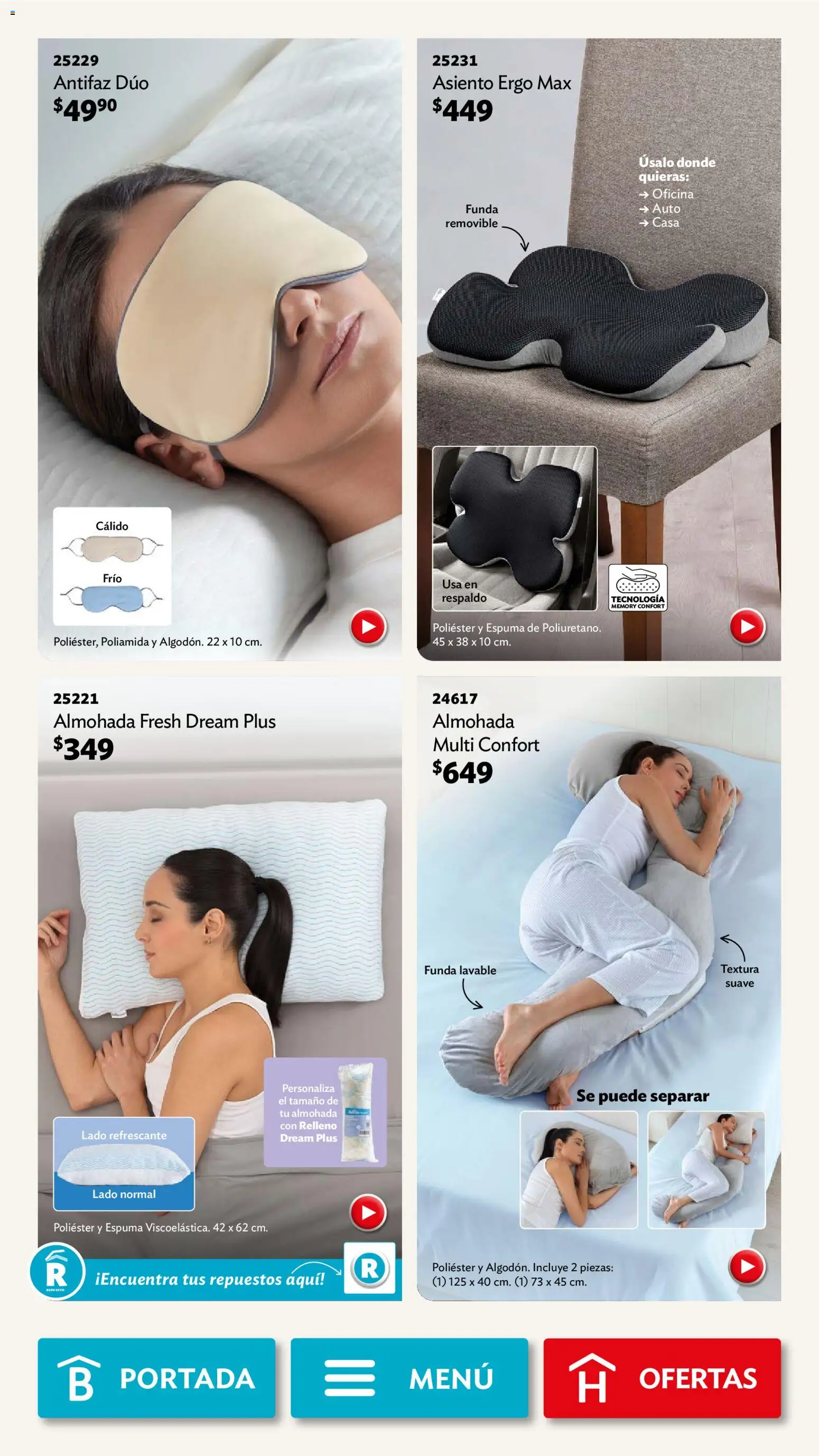 Nuevas ofertas de Betterware válidas en toda la República Mexicana desde el 01.12.2025. ¡Encuentra las mejores ofertas en Betterware campaña 12 2025! | Página: 93 | Productos: Espuma, Funda, Almohada, Antifaz