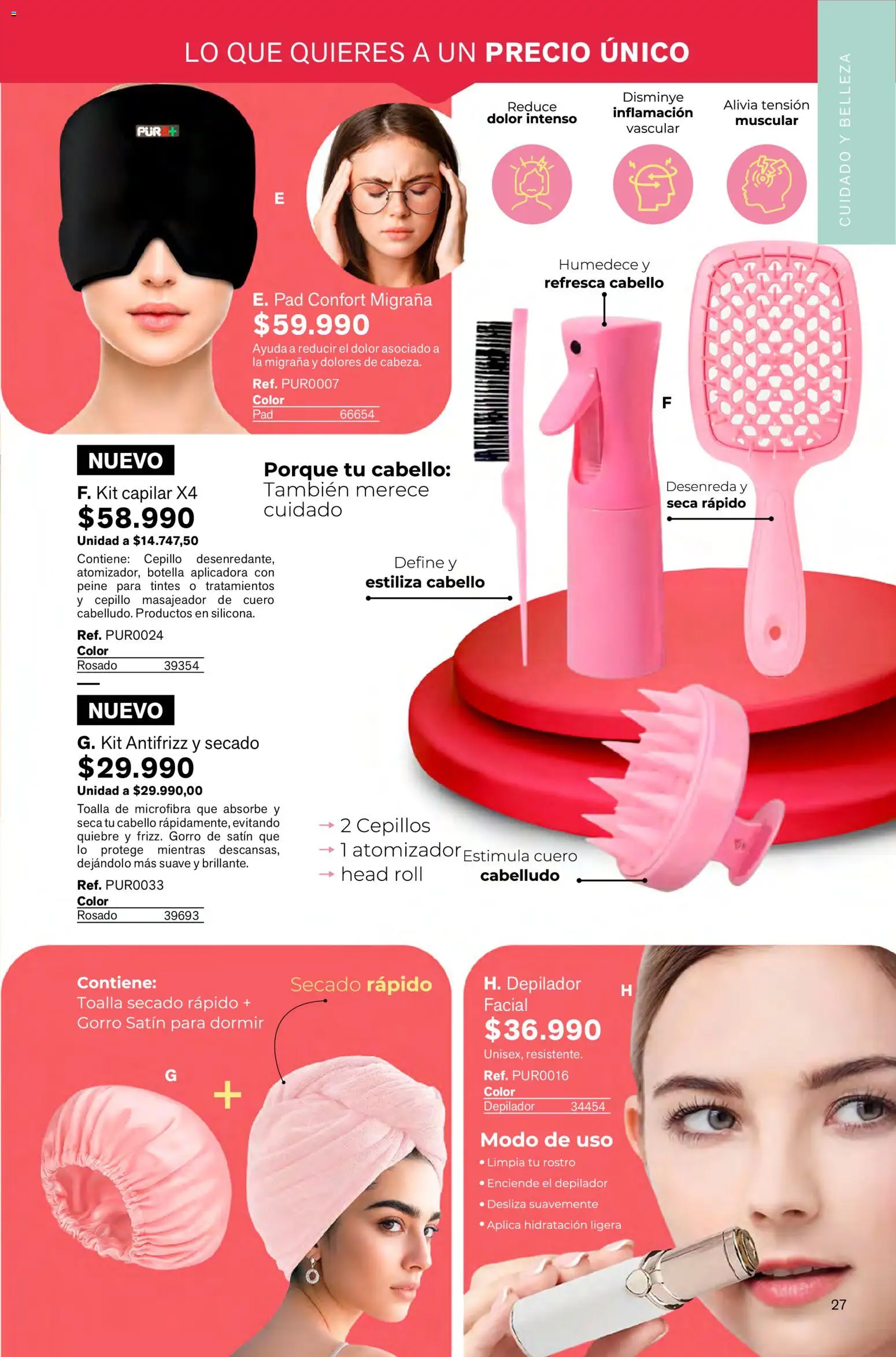 Leonisa revista - valida desde el 02.01.2026 | Página: 27 | Productos: Botella, Depilador, Toalla, Cepillo