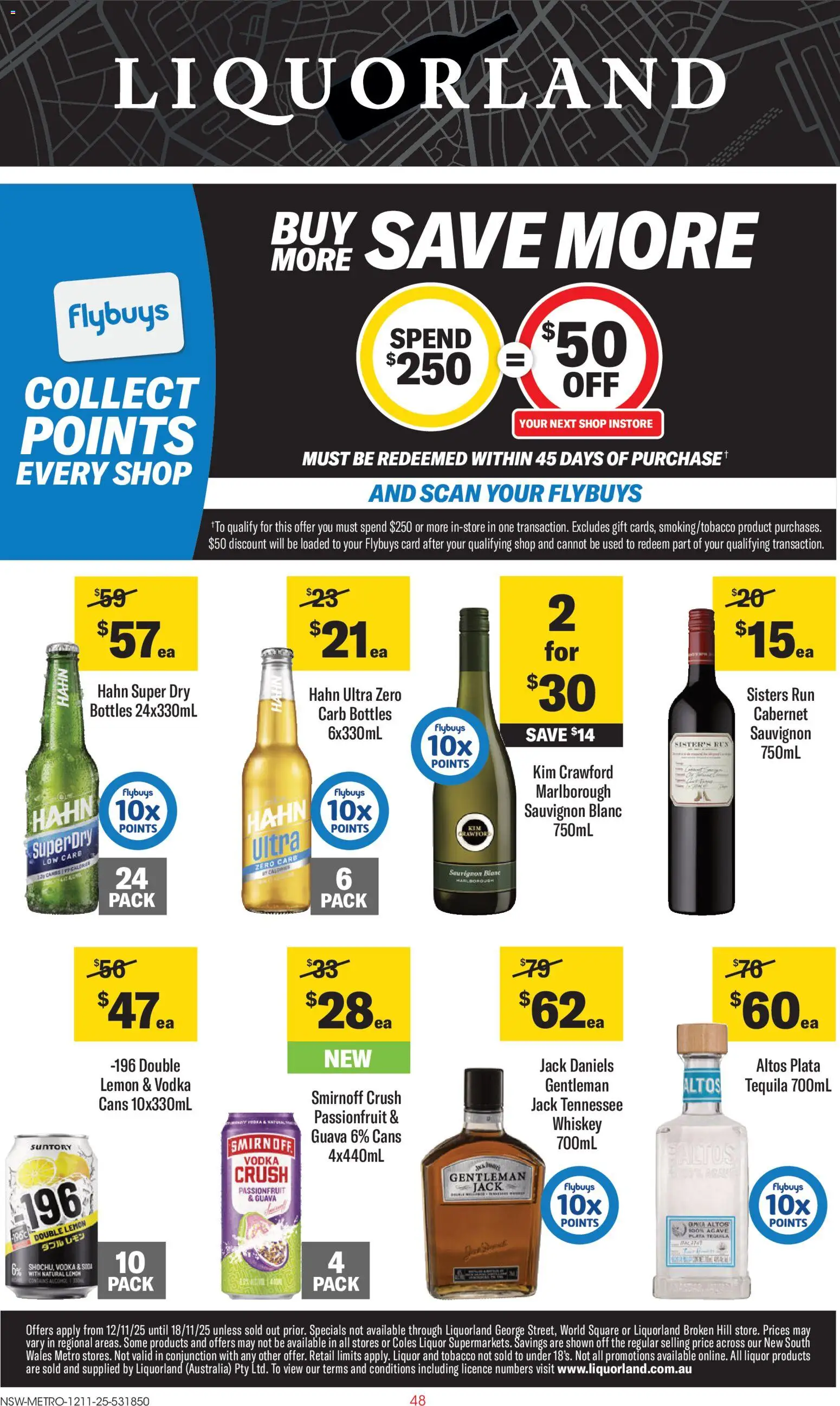 Liquorland catalogue - valid from 12.11.2025 | Page: 1 | Products: Passionfruit, Vodka, Whiskey, Lemon