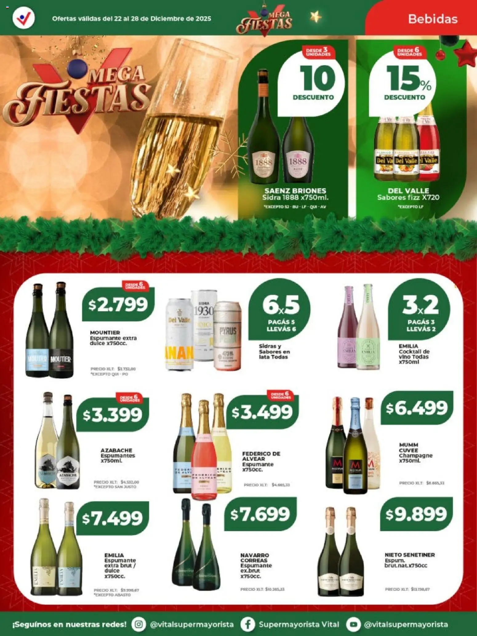 Vital - Ofertas - Salta │ válido desde el 22.12.2025 | Página: 15 | Productos: Champagne, Vino