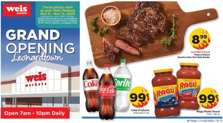 Preview of Weis weekly ads valid from 06.11.2025