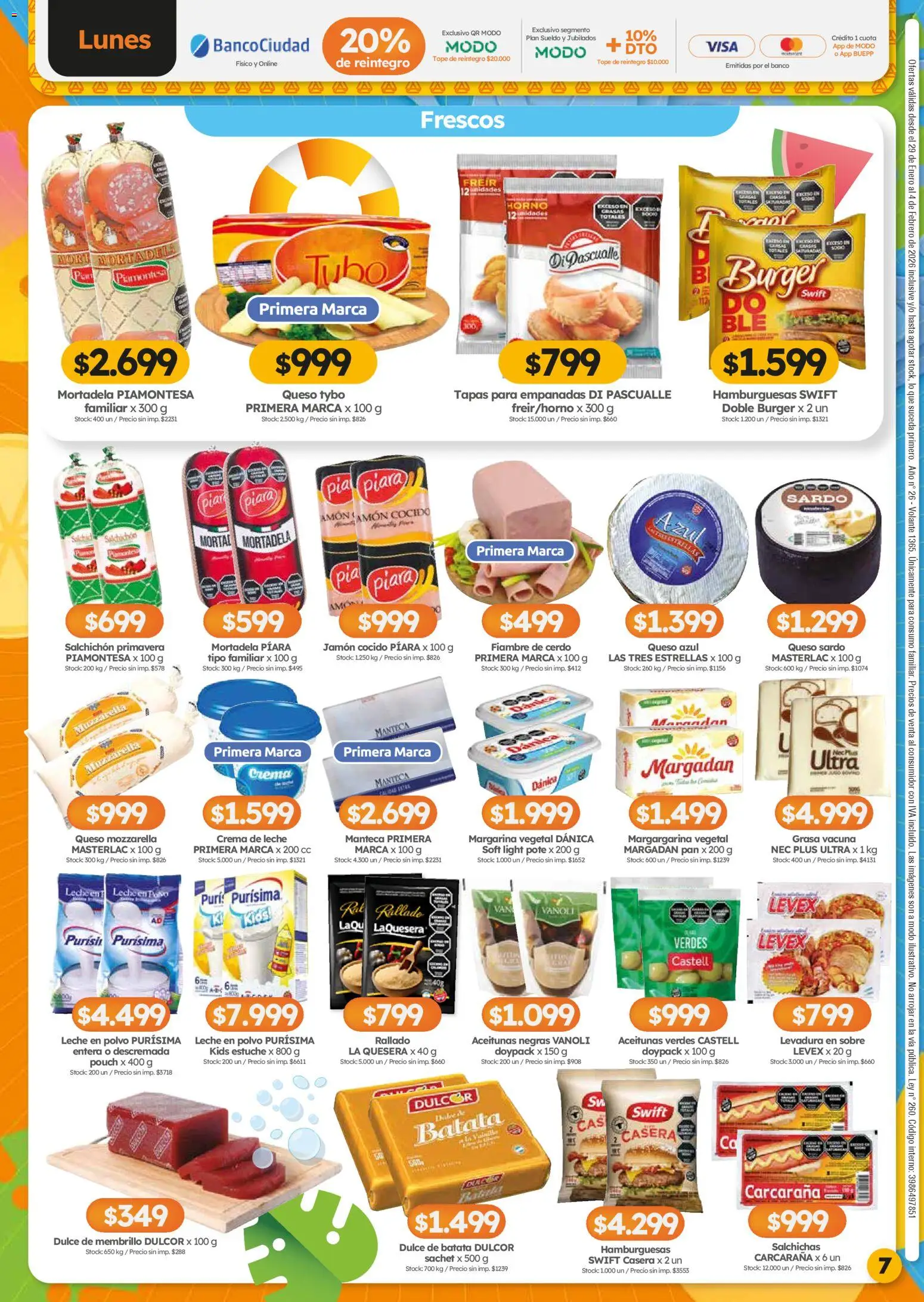 Cordiez ofertas │ válido desde el 29.01.2026 | Página: 7 | Productos: Horno, Mortadela, Crema de leche, Muzzarella